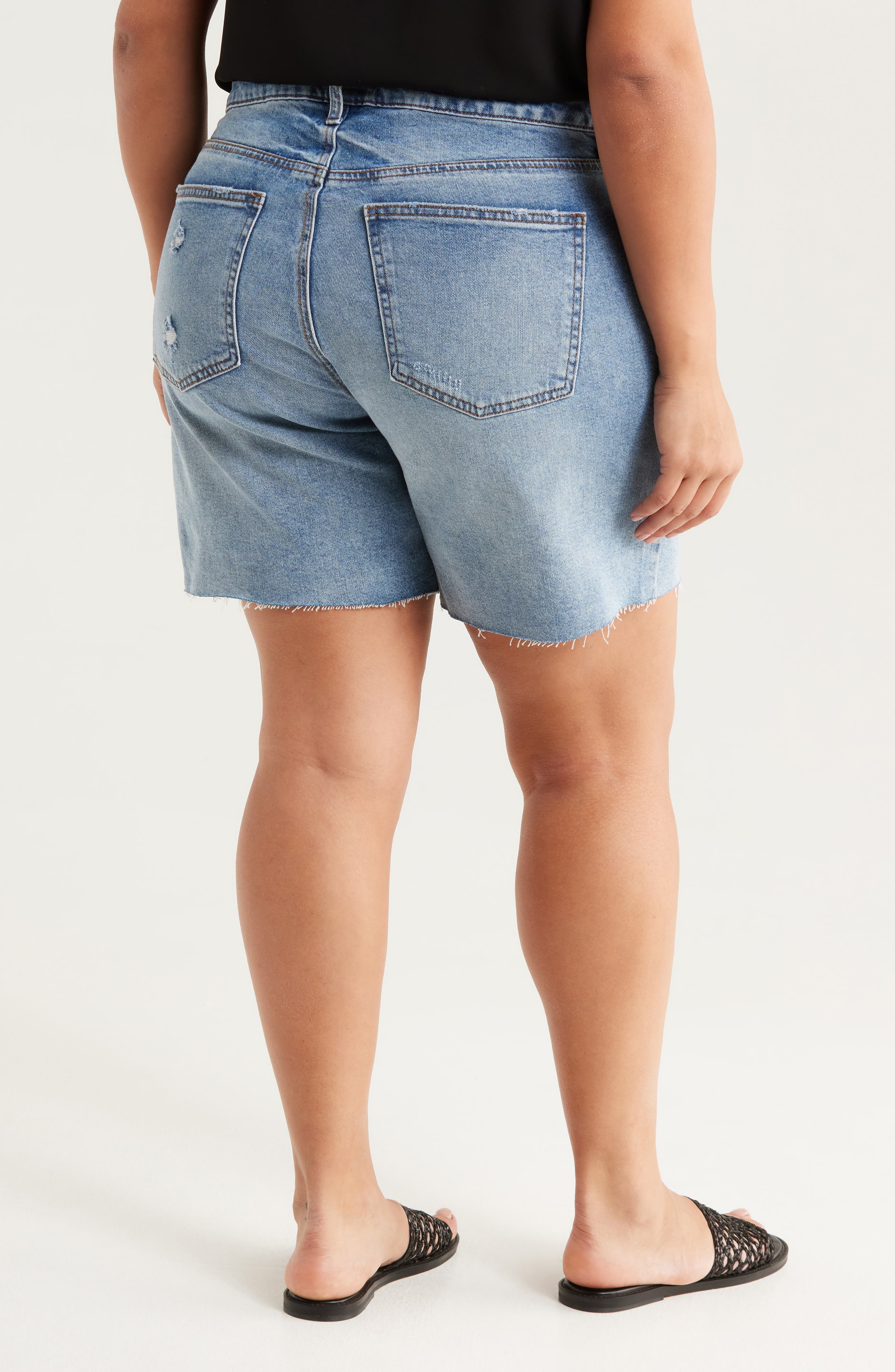 Hailey Cutoff Bermuda Denim Shorts - image 2