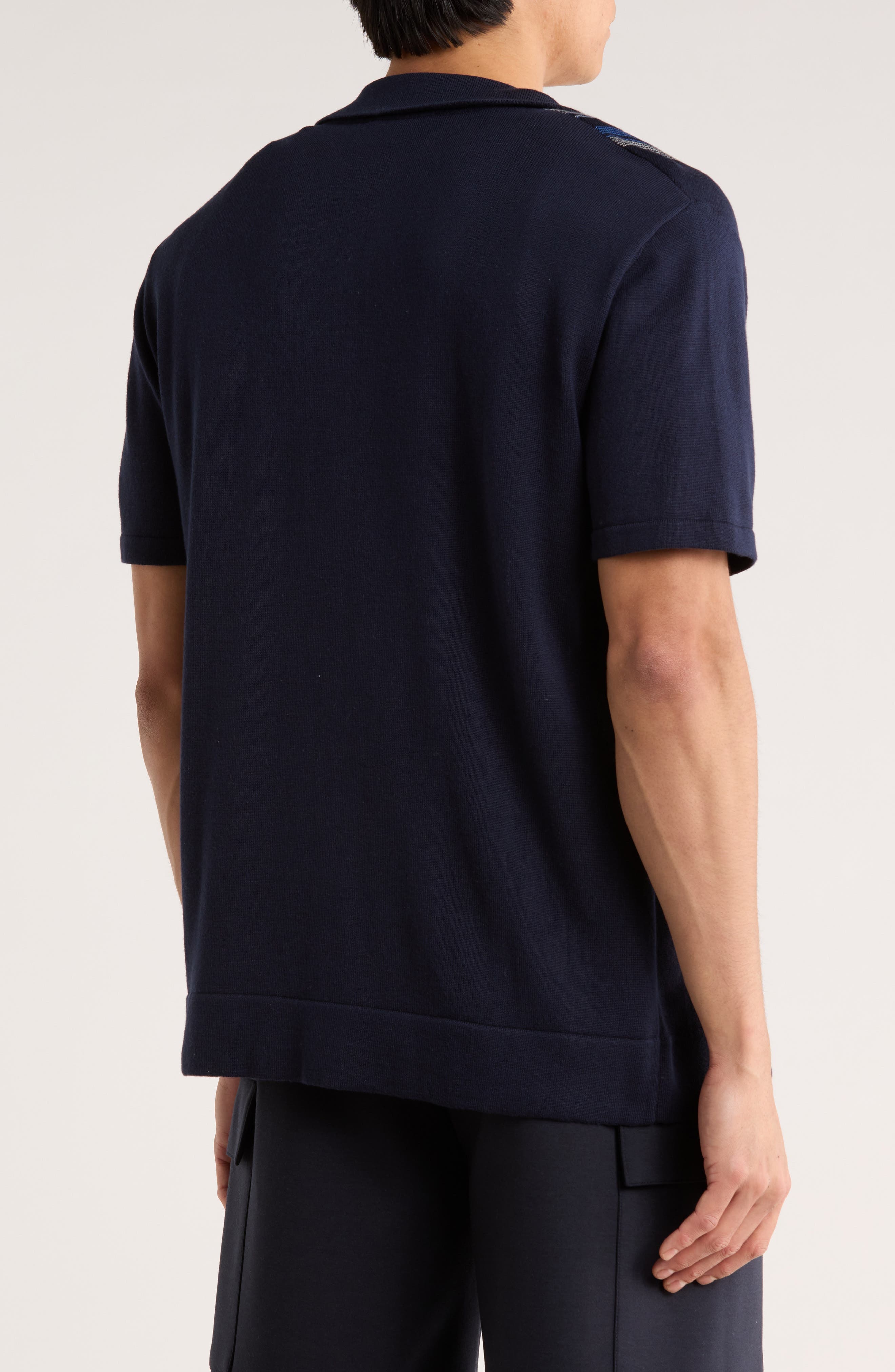 Multi Stripe Knit Camp Shirt - image 4