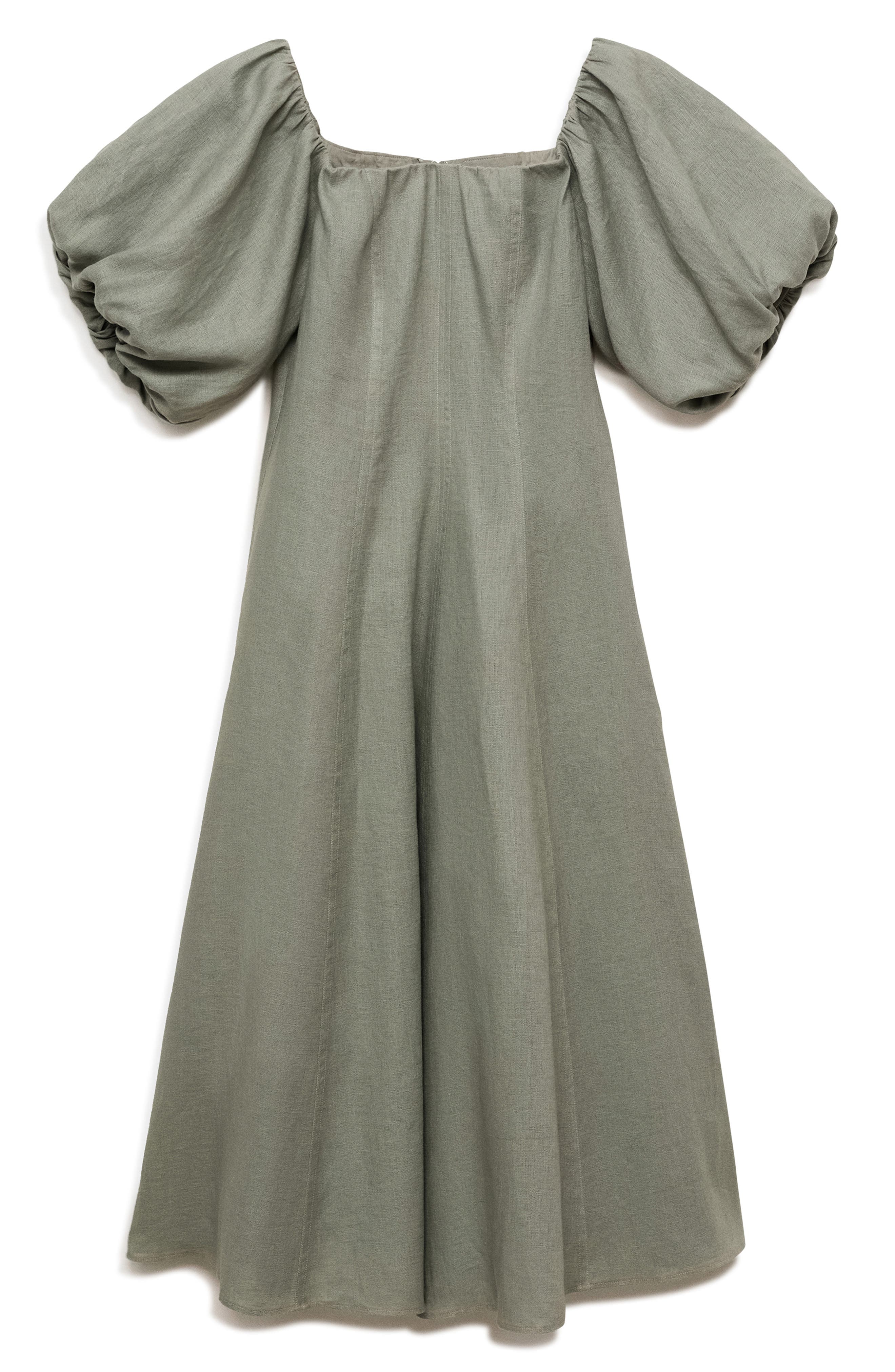 Menorca Off the Shoulder Linen Dress - image 1