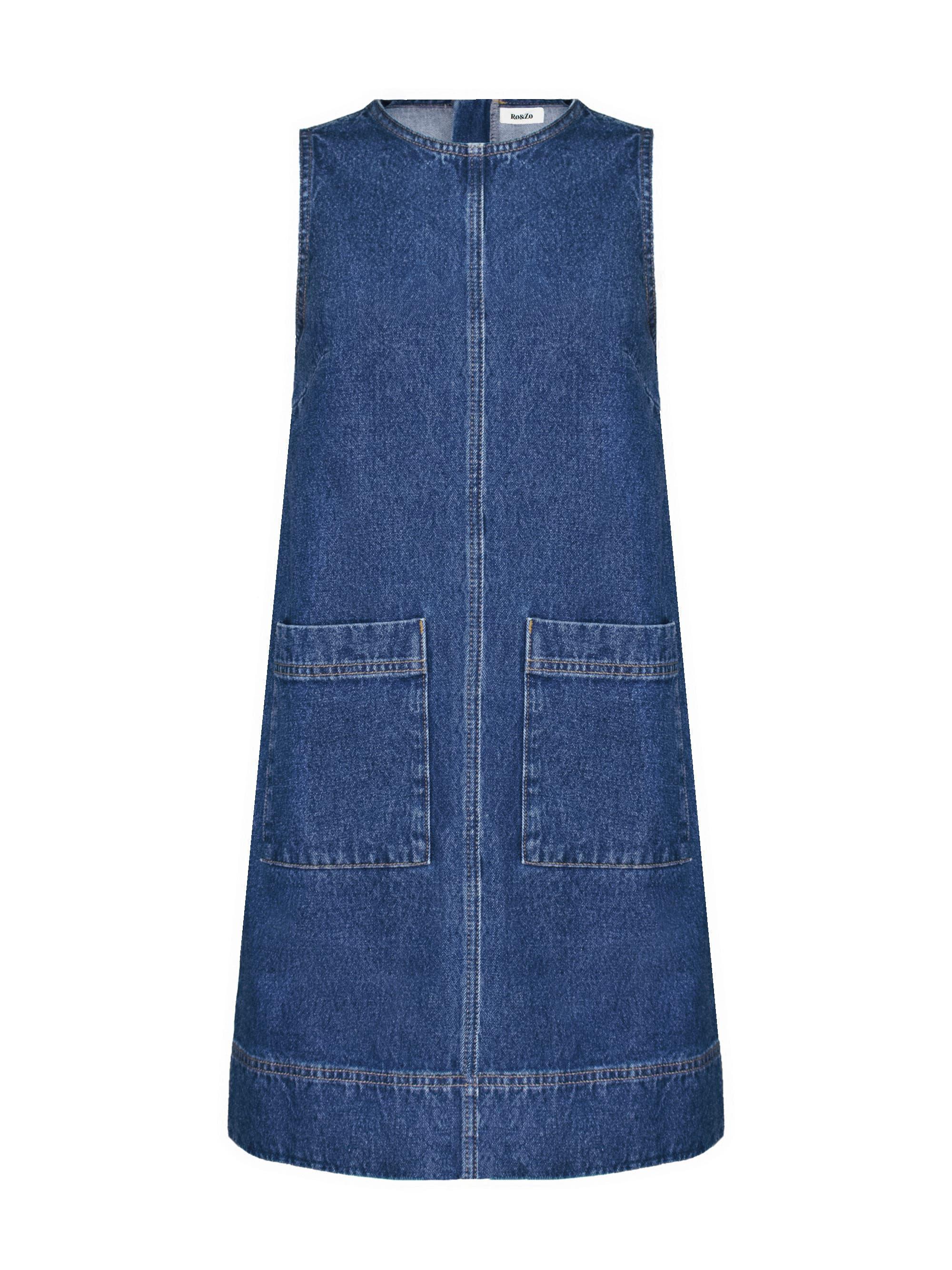 Denim Shift Dress - image 2