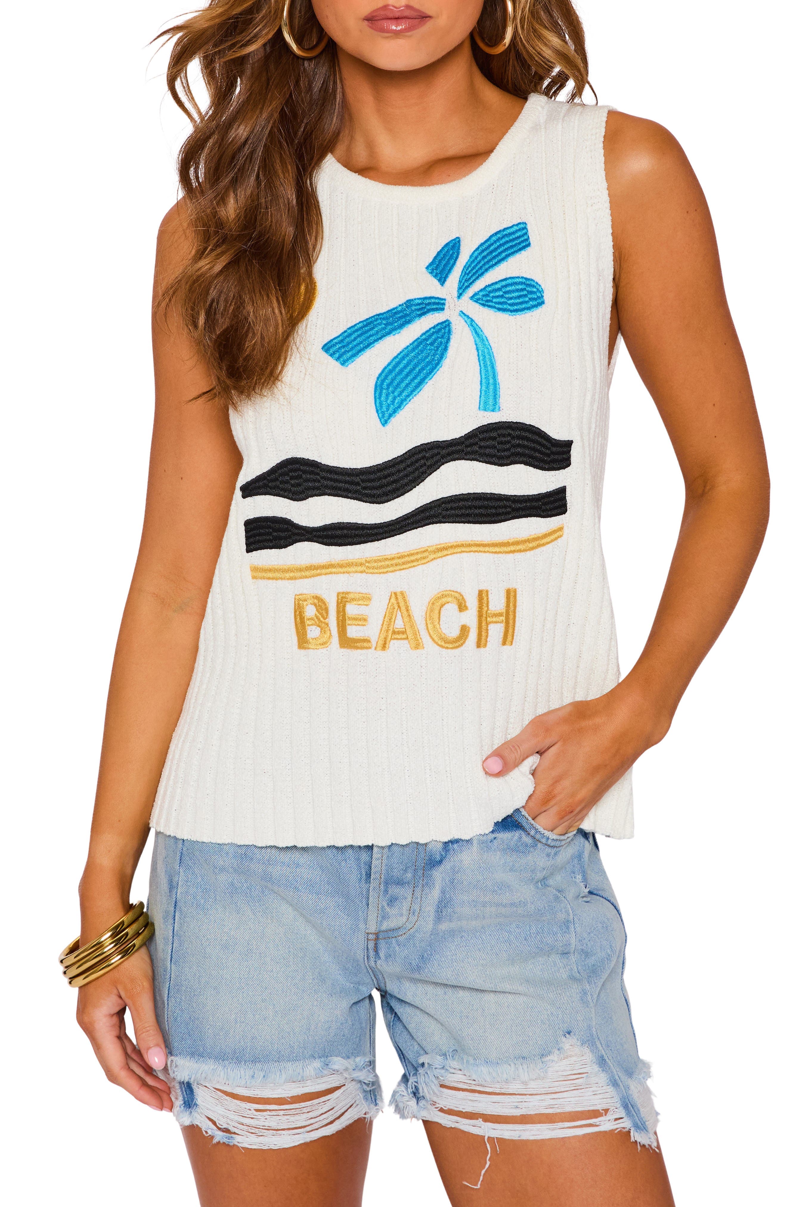 Beach Bound Sleeveless Sweater - image 1
