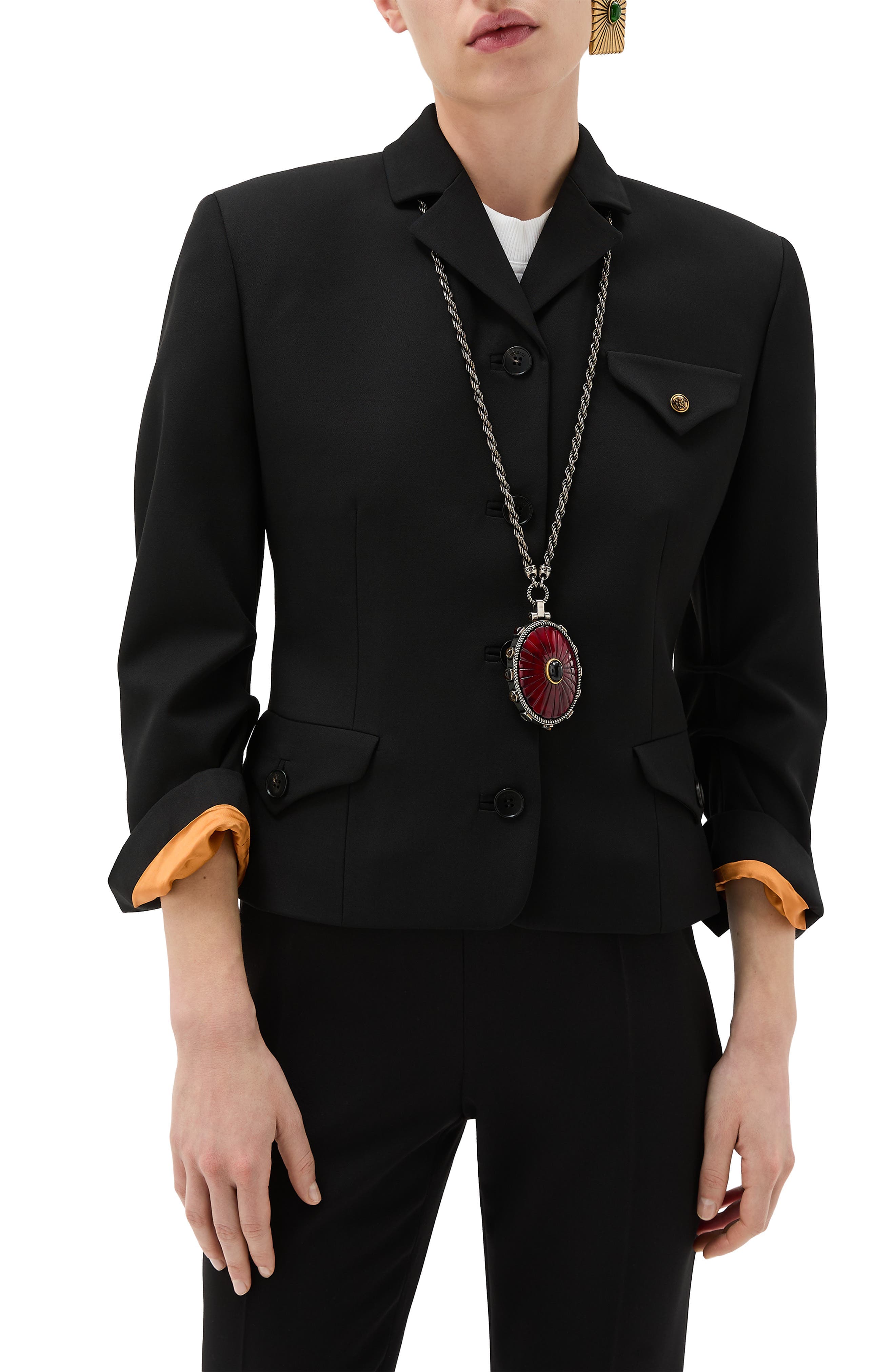Wool Grain de Poudre Informal Jacket - image 1