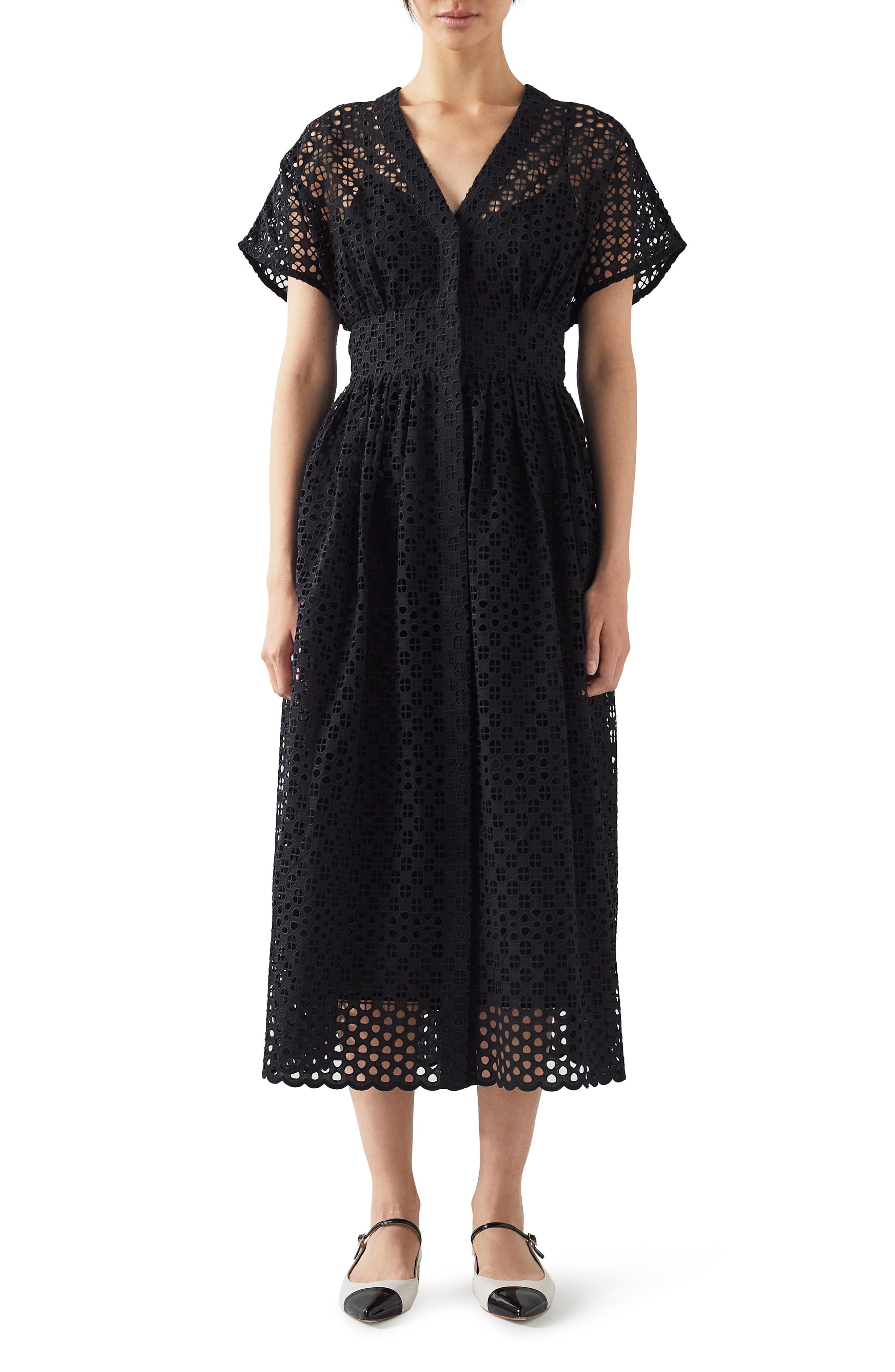 Vivienne Broderie Anglaise Midi Dress - image 1