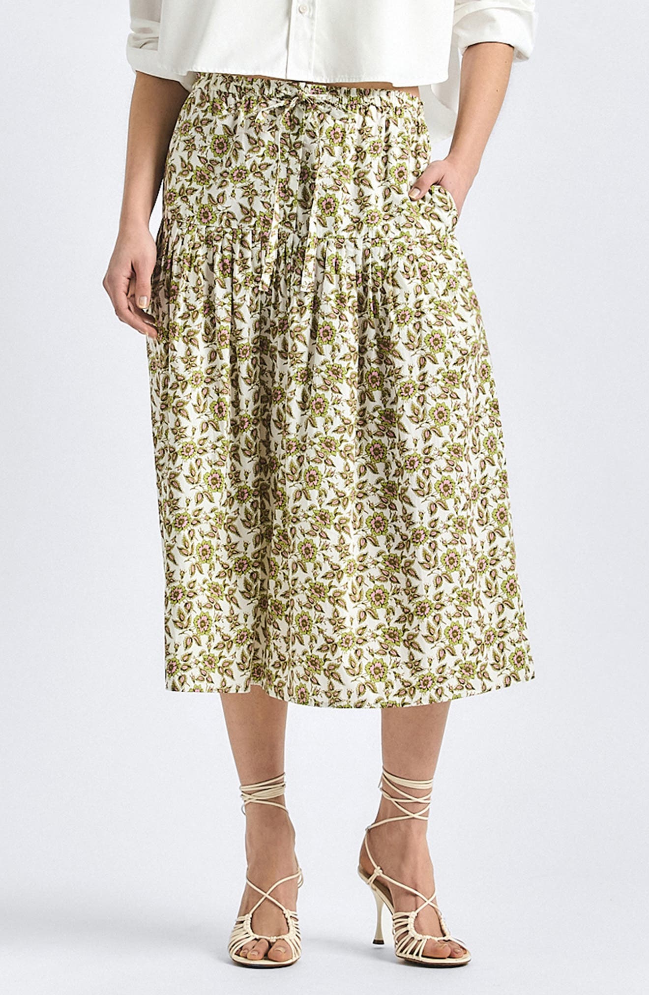 Beau Floral Midi Skirt - image 1