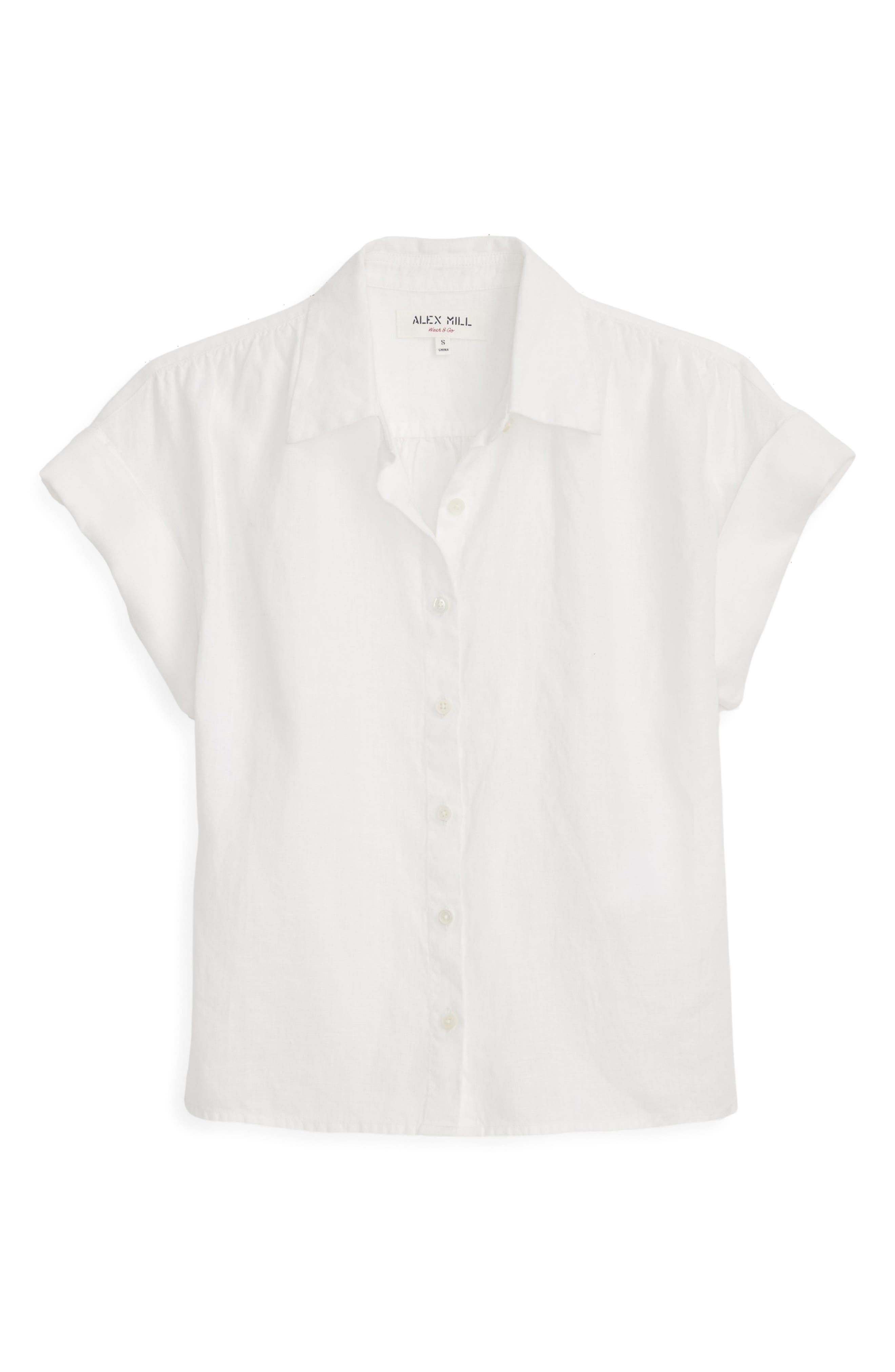 Maddie Linen Short Sleeve Button-Up Shirt - image 2