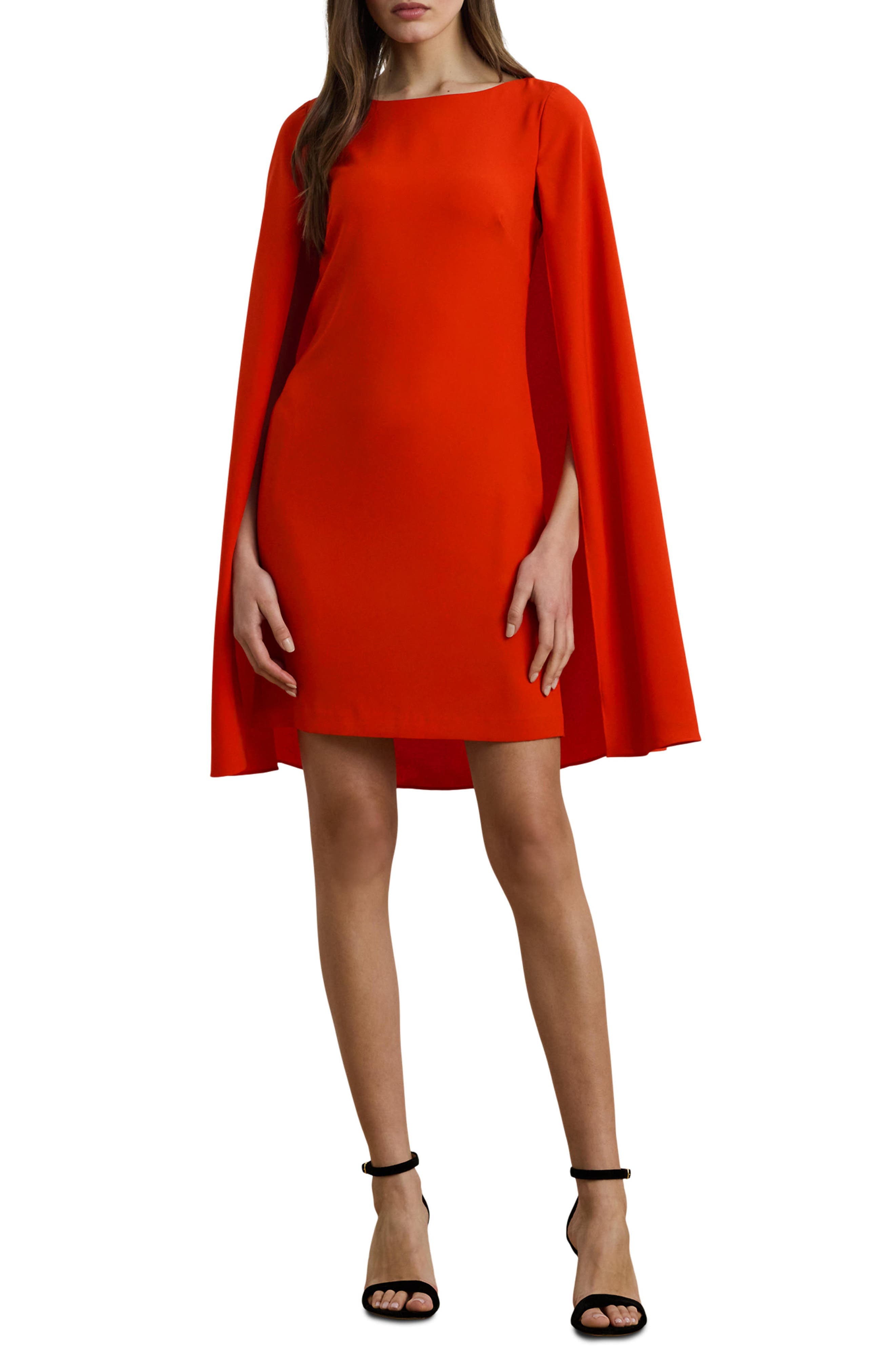 Capelet Georgette Cocktail Dress - image 1