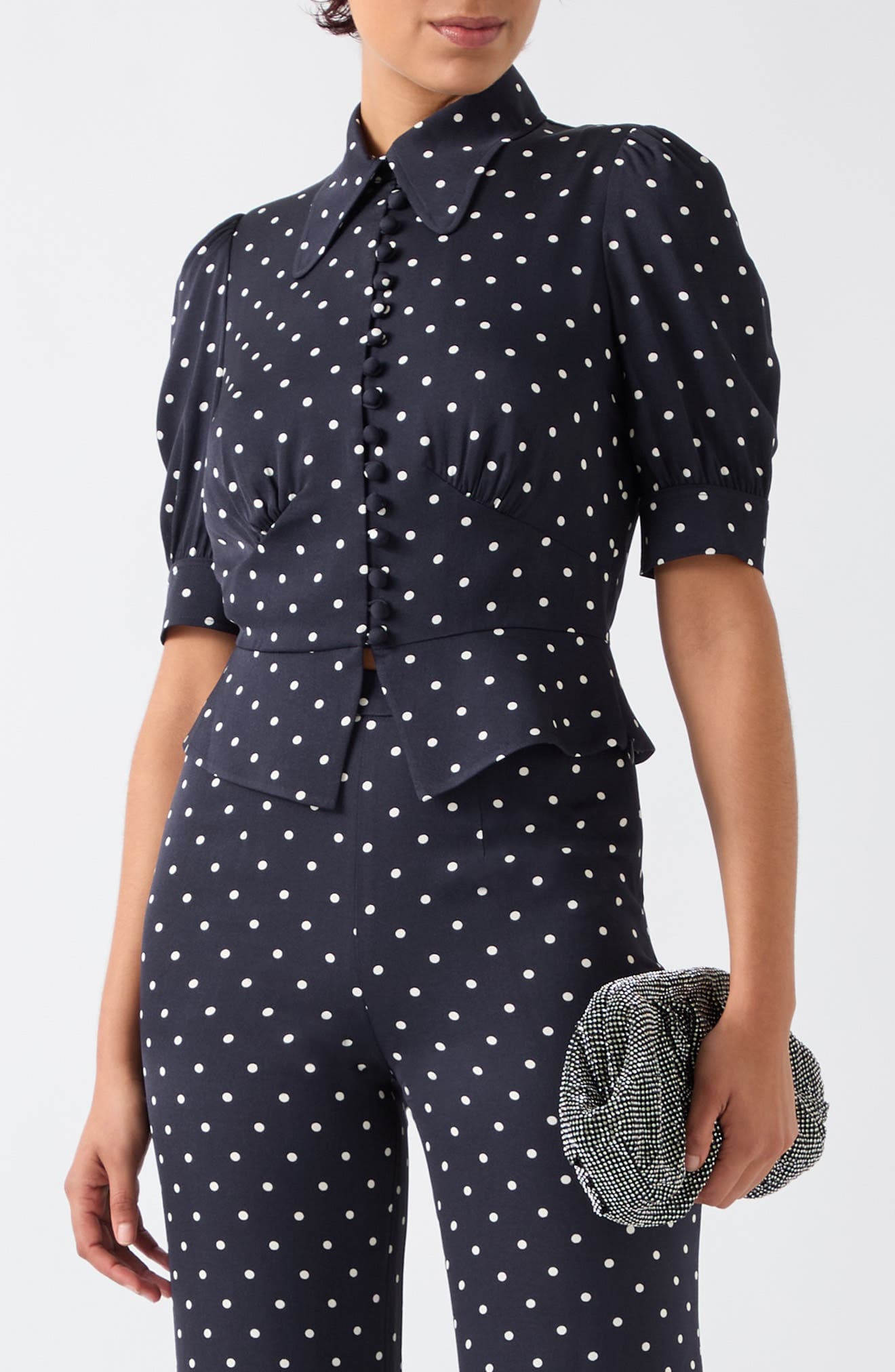 Elsie Dot Crop Shirt - image 1