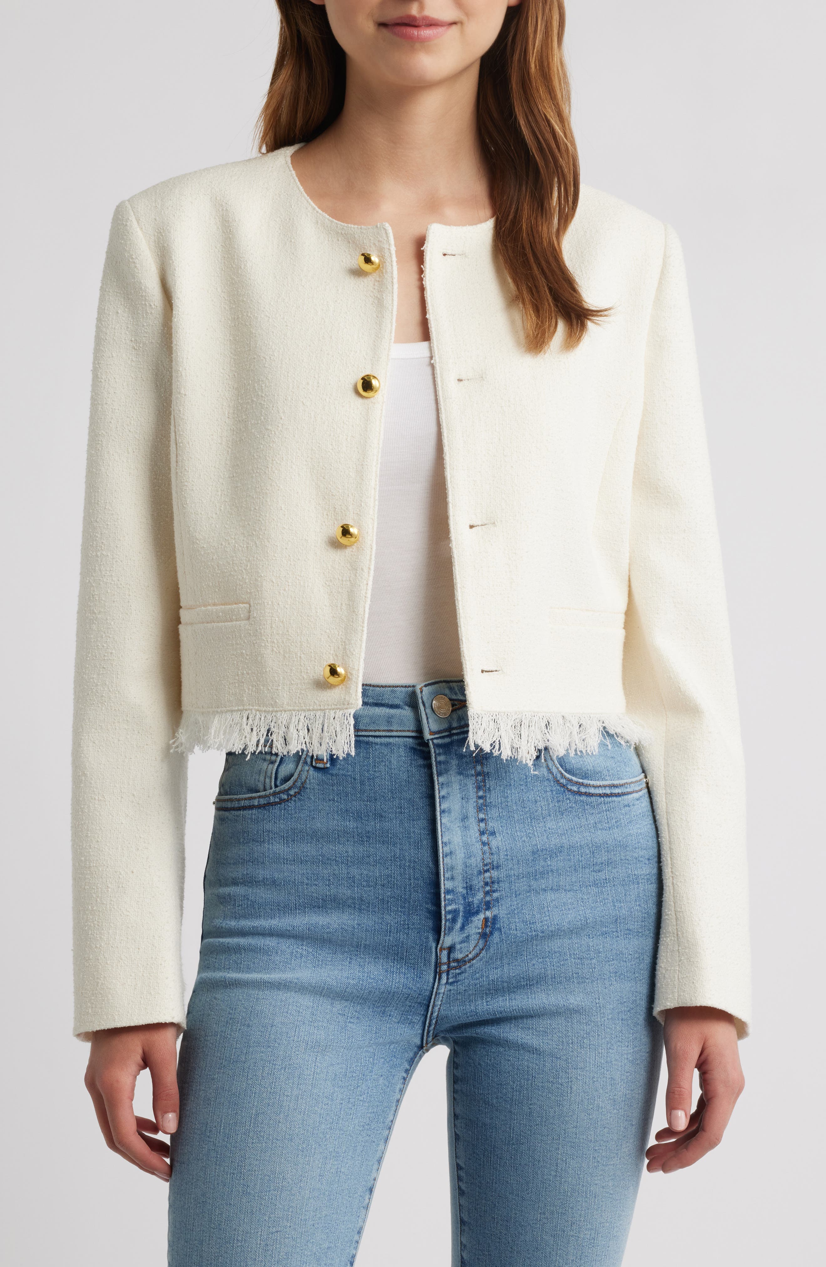 The Fringe Trim Tweed Jacket