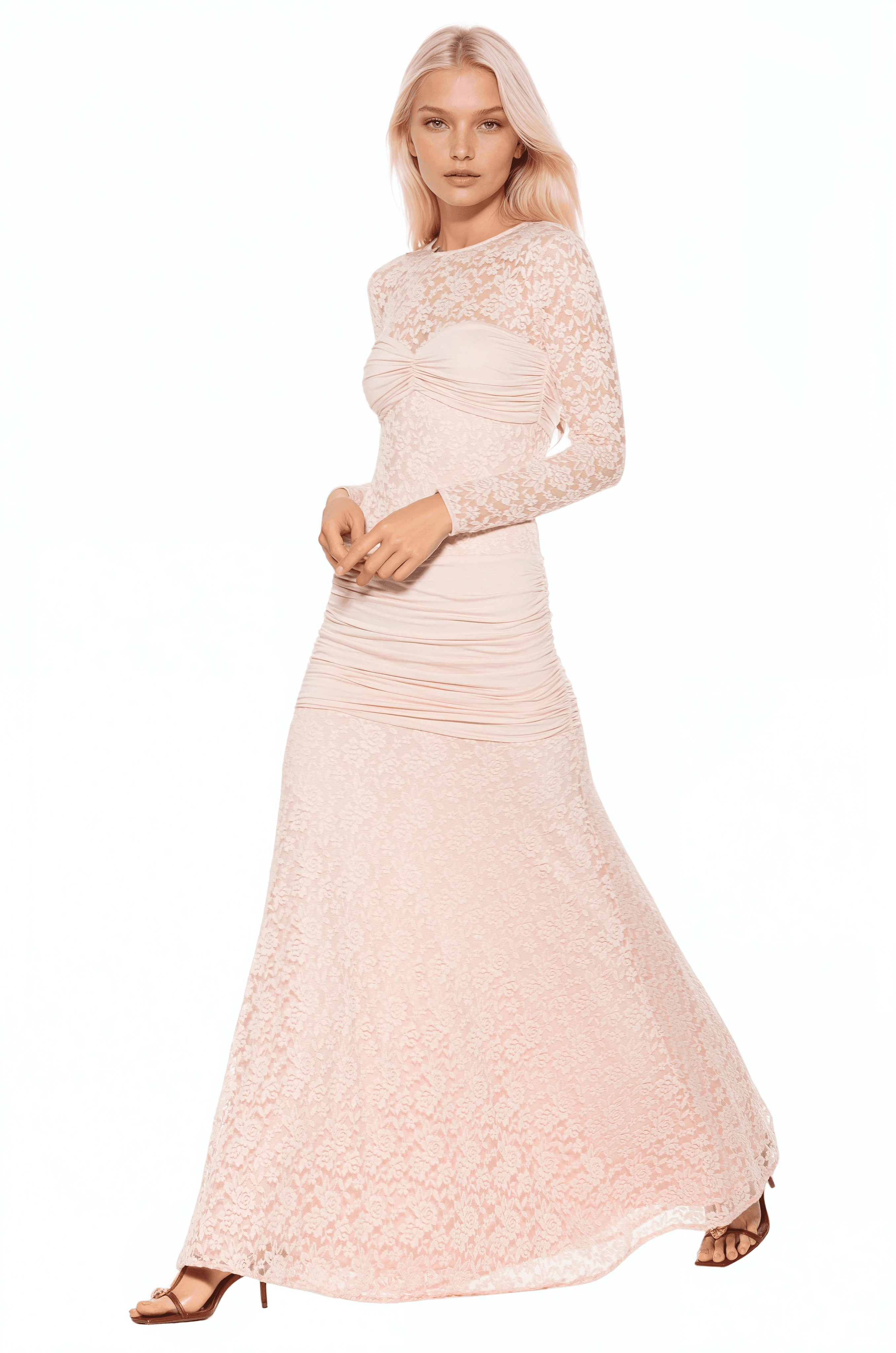 Nova Long Sleeve Ruched Dress - image 4