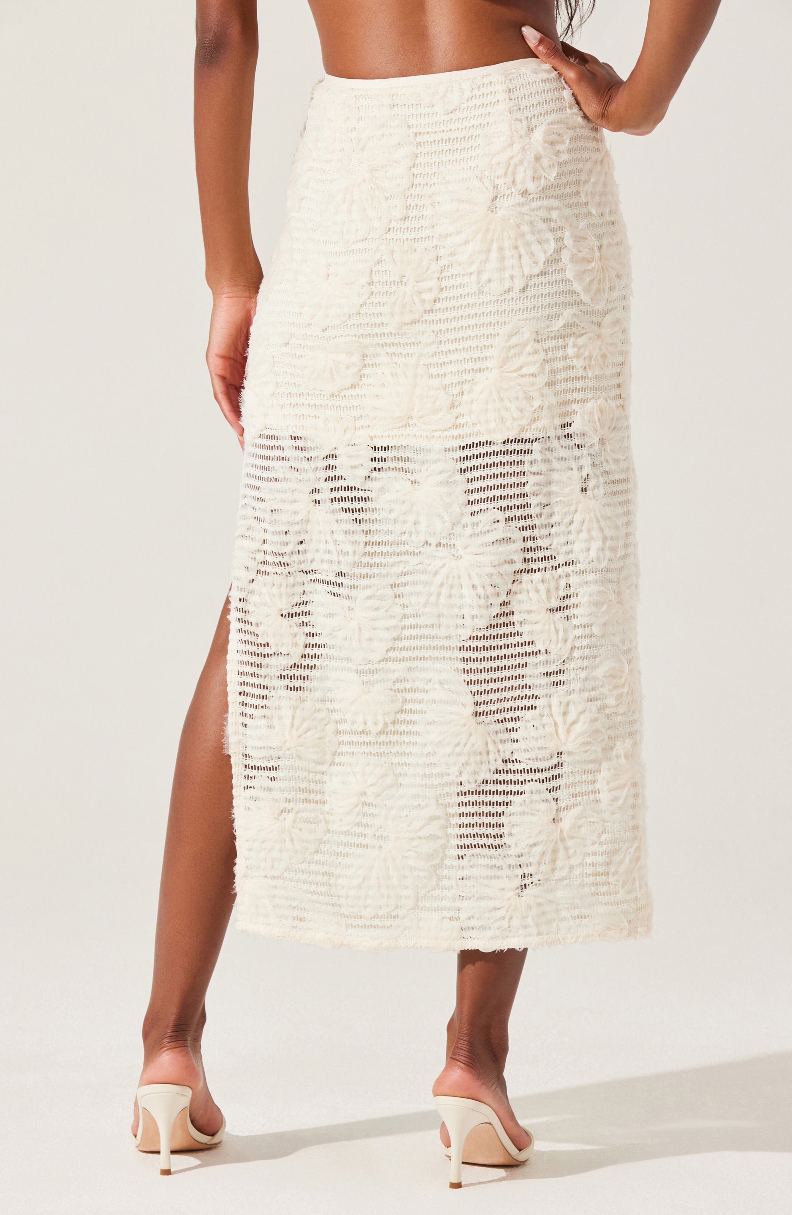 Sol Flower Applique Open Stitch Skirt - image 2