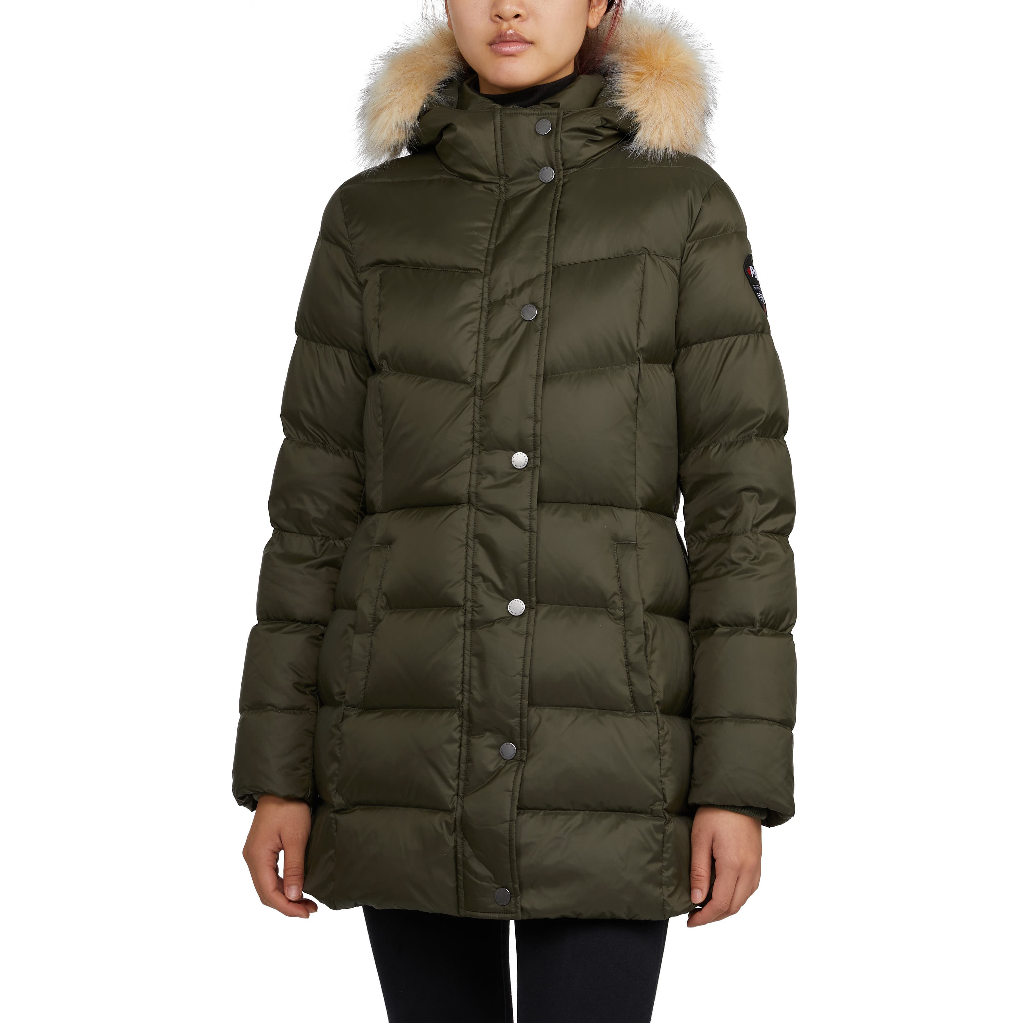 Roxy Quilted Puffer with Detachable Faux Fur Trim - image 1