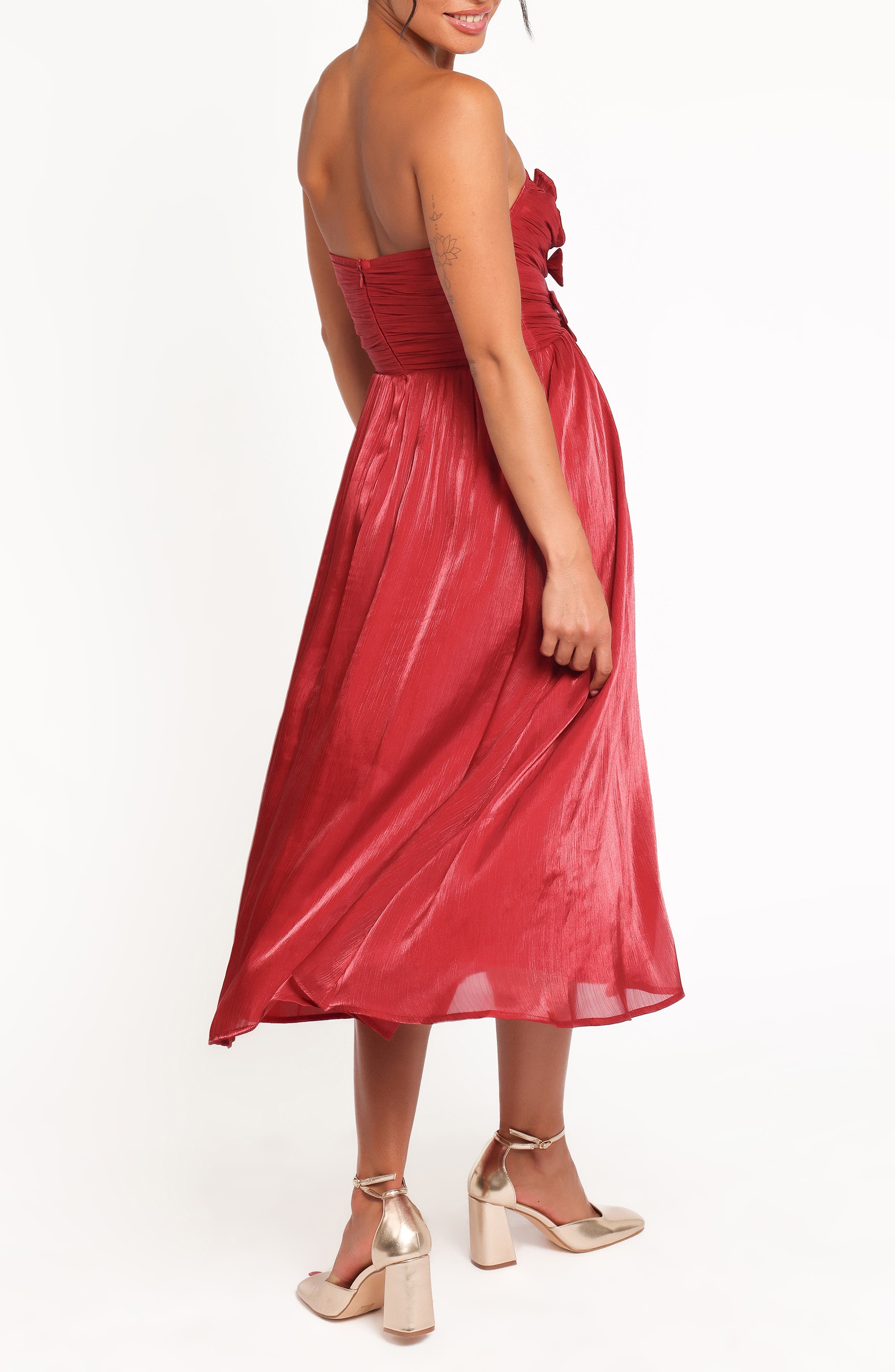 Mila Strapless Bow Cutout Midi Dress - image 2