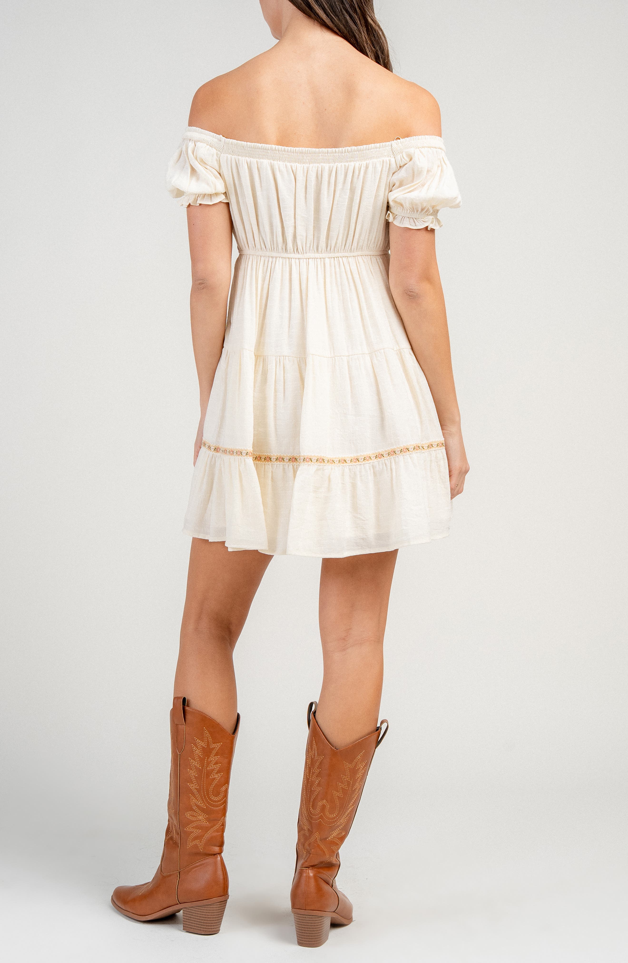 Off the Shoulder Babydoll Dress - image 2