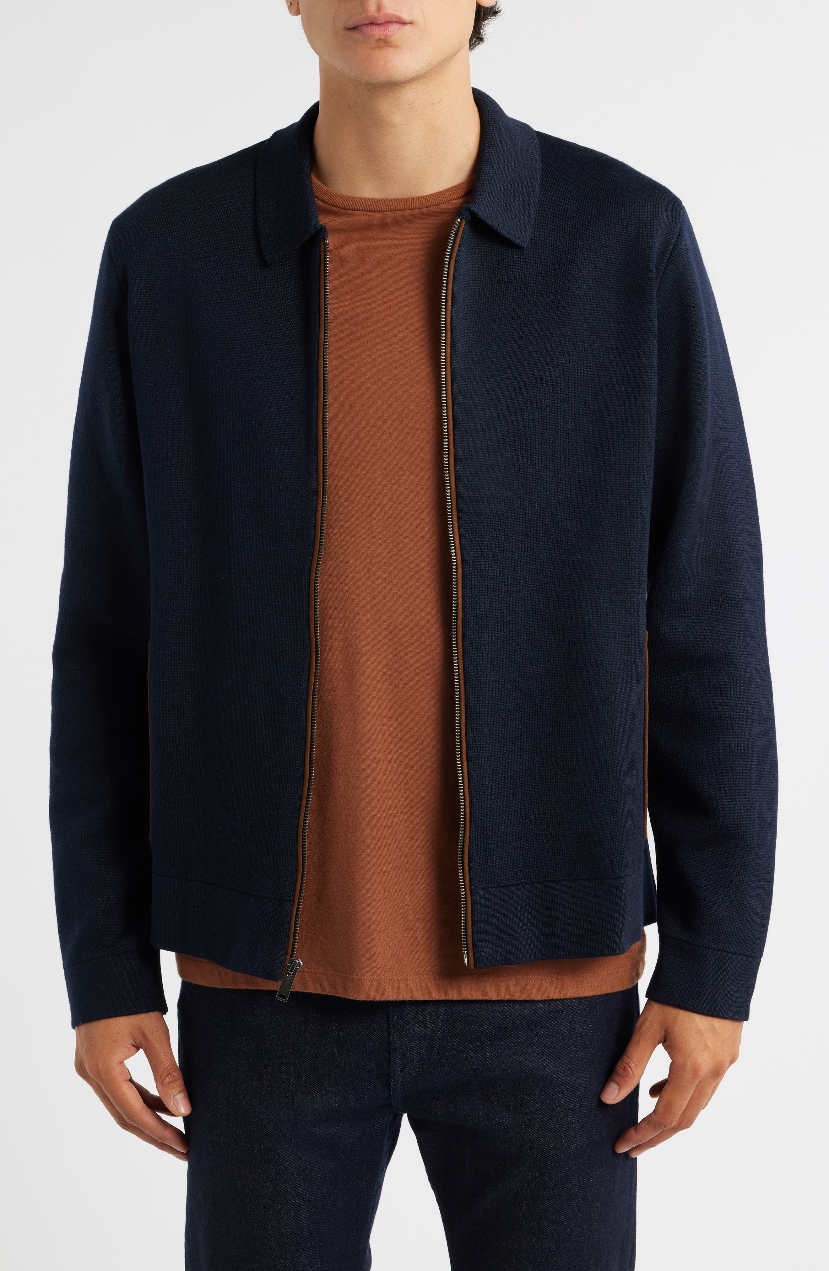 Collared Zip-Up Cardigan - image 1