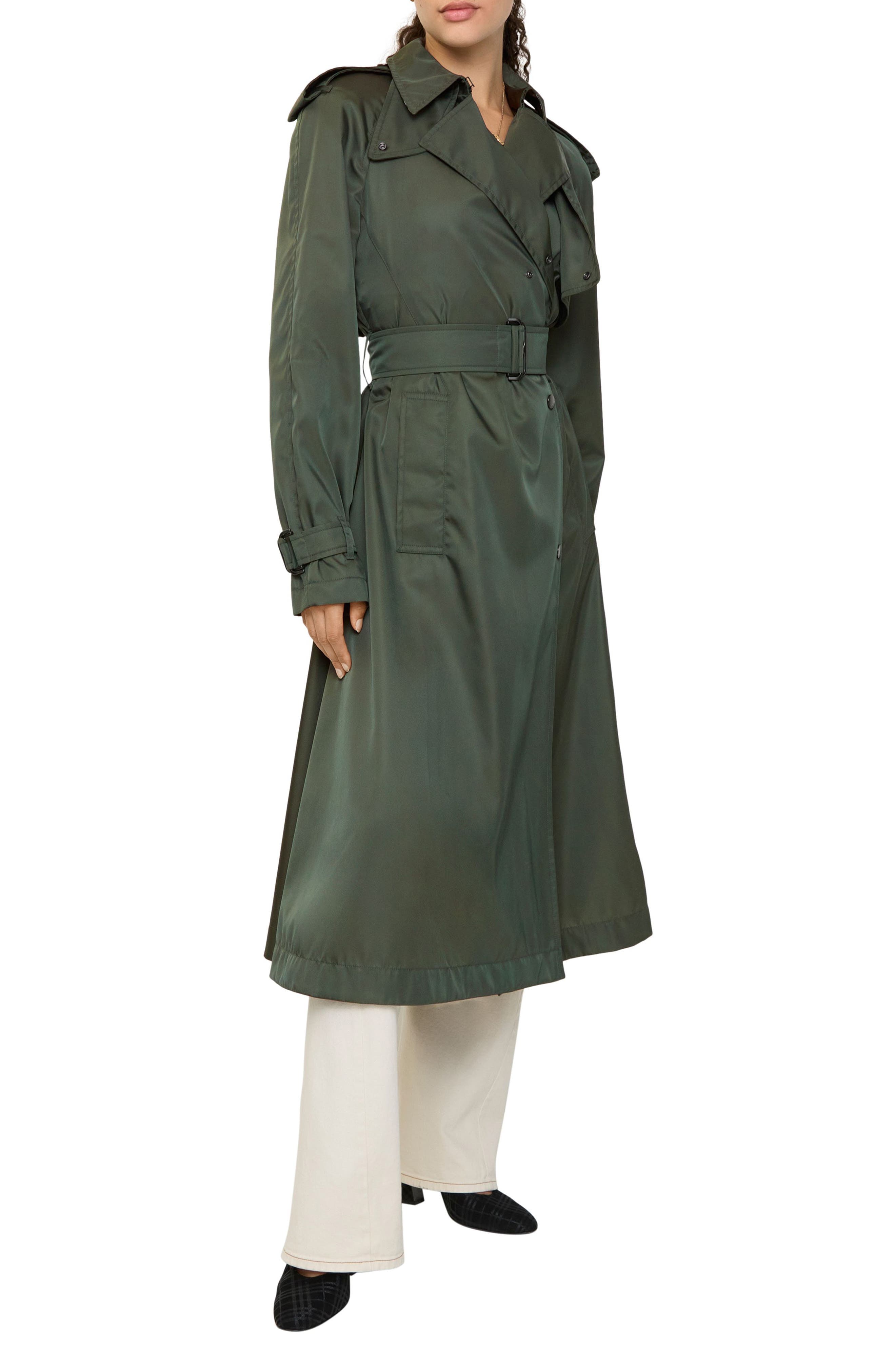 Tilbury Slim Fit Hooded Nylon Trench Coat - image 1