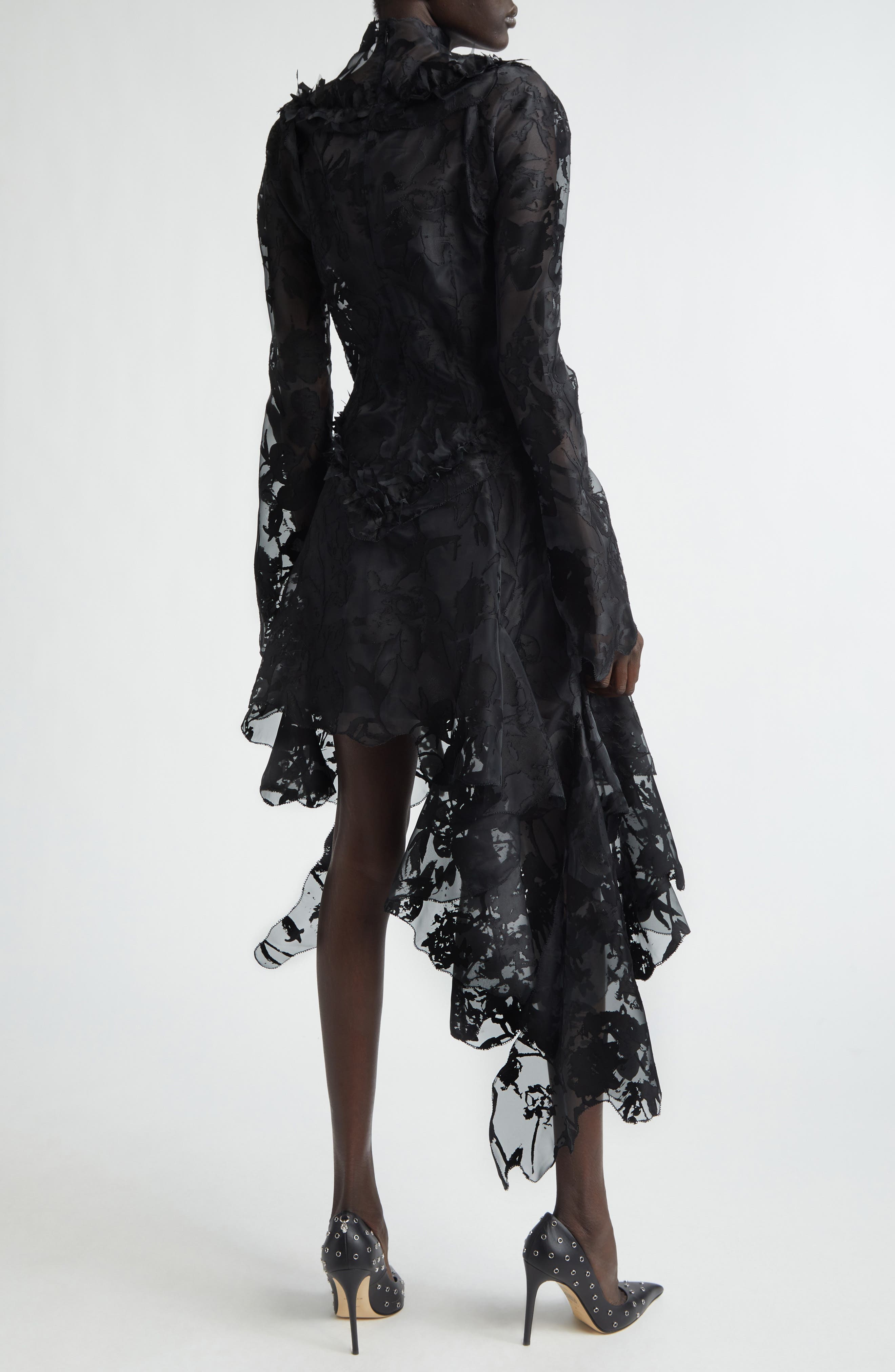 Long Sleeve Devore Dress - image 2