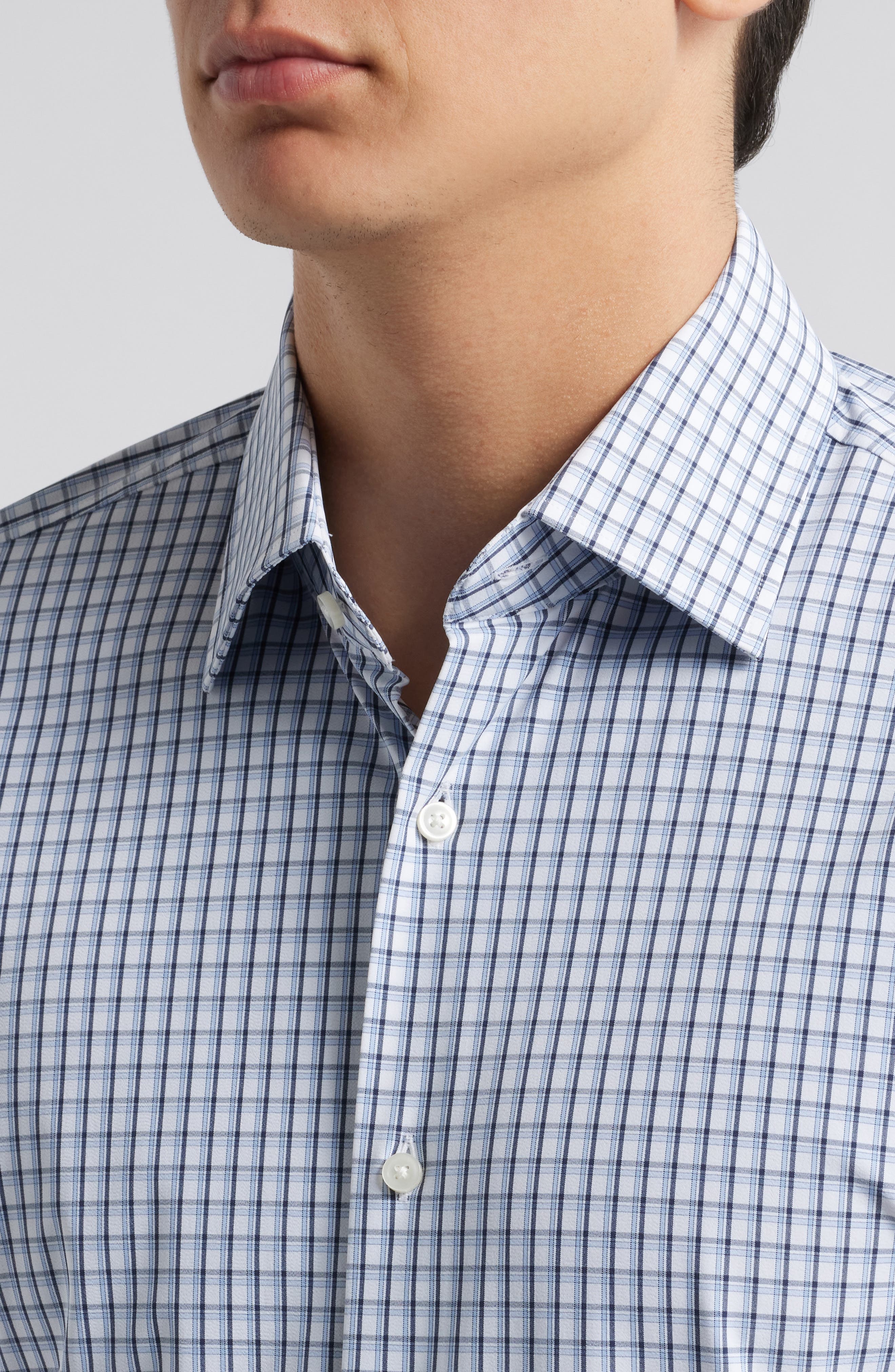 Hank Kent Slim Fit Performance Stretch Dress Shirt - image 2