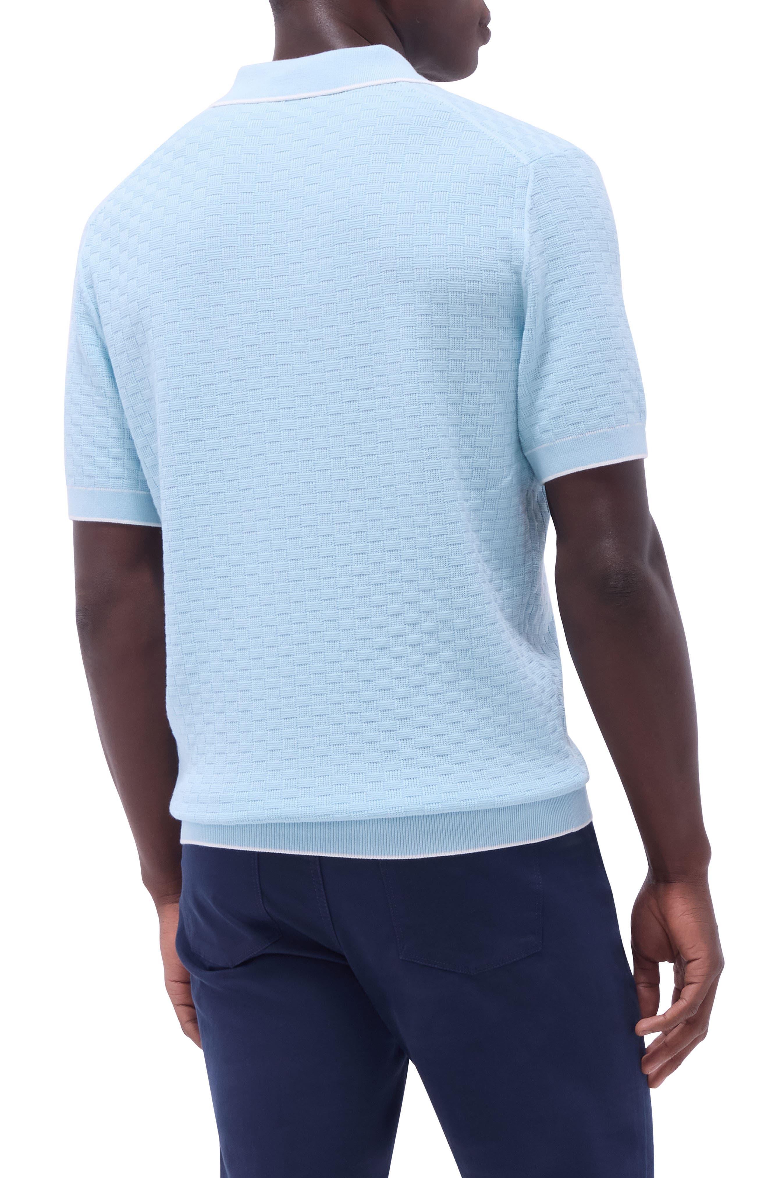 Tipped Contrast Collar Polo Sweater - image 2