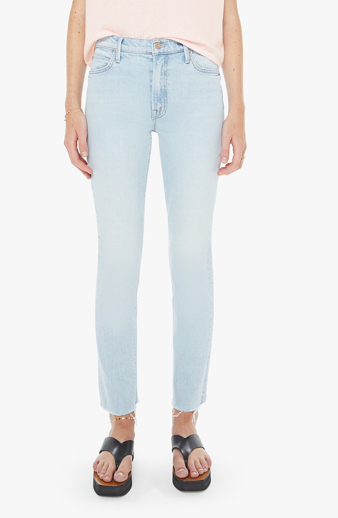 The Rascal High Waist Fray Hem Flood Jeans - image 1