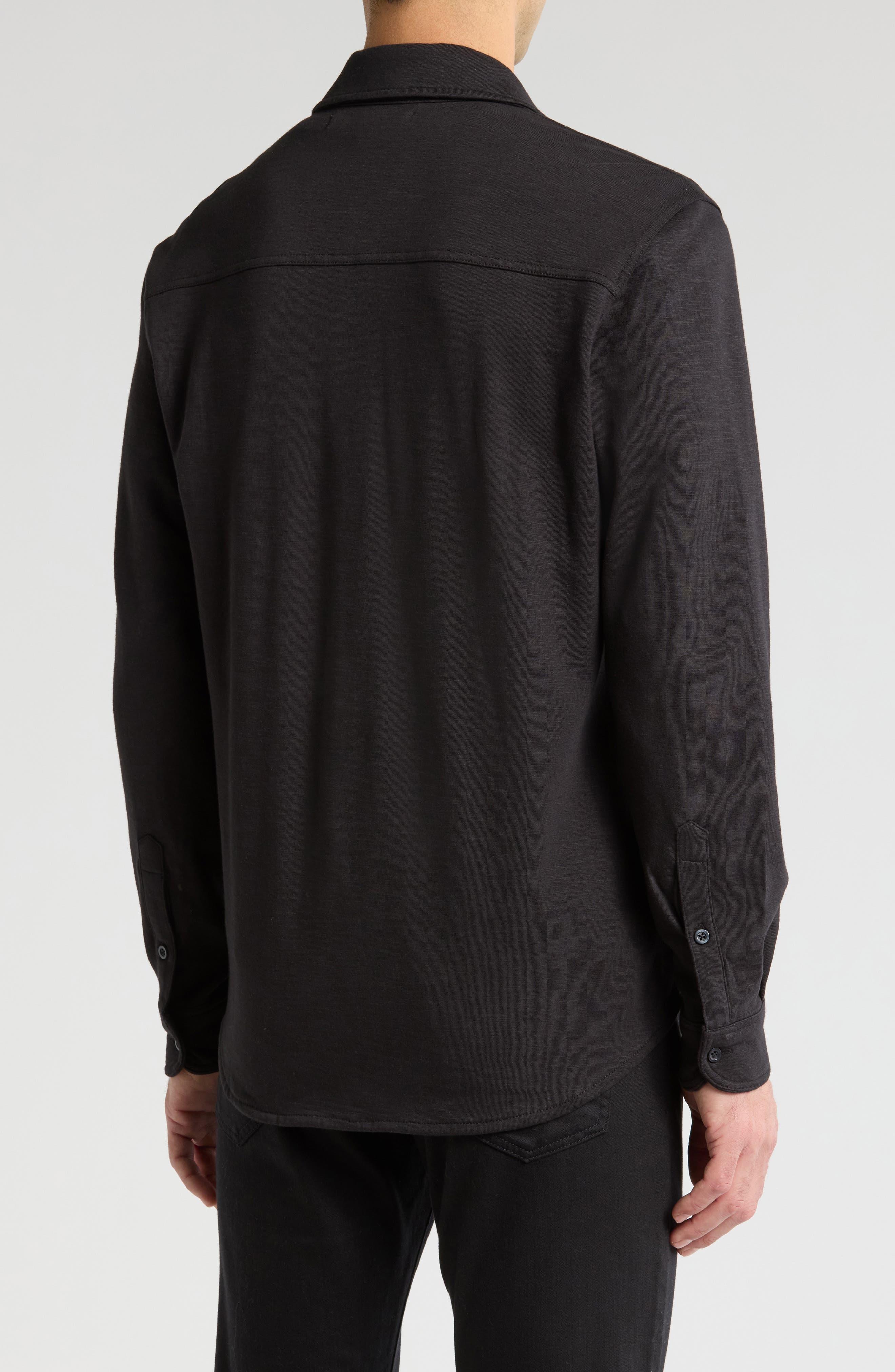 Knit Stretch Cotton Work Shirt - image 2