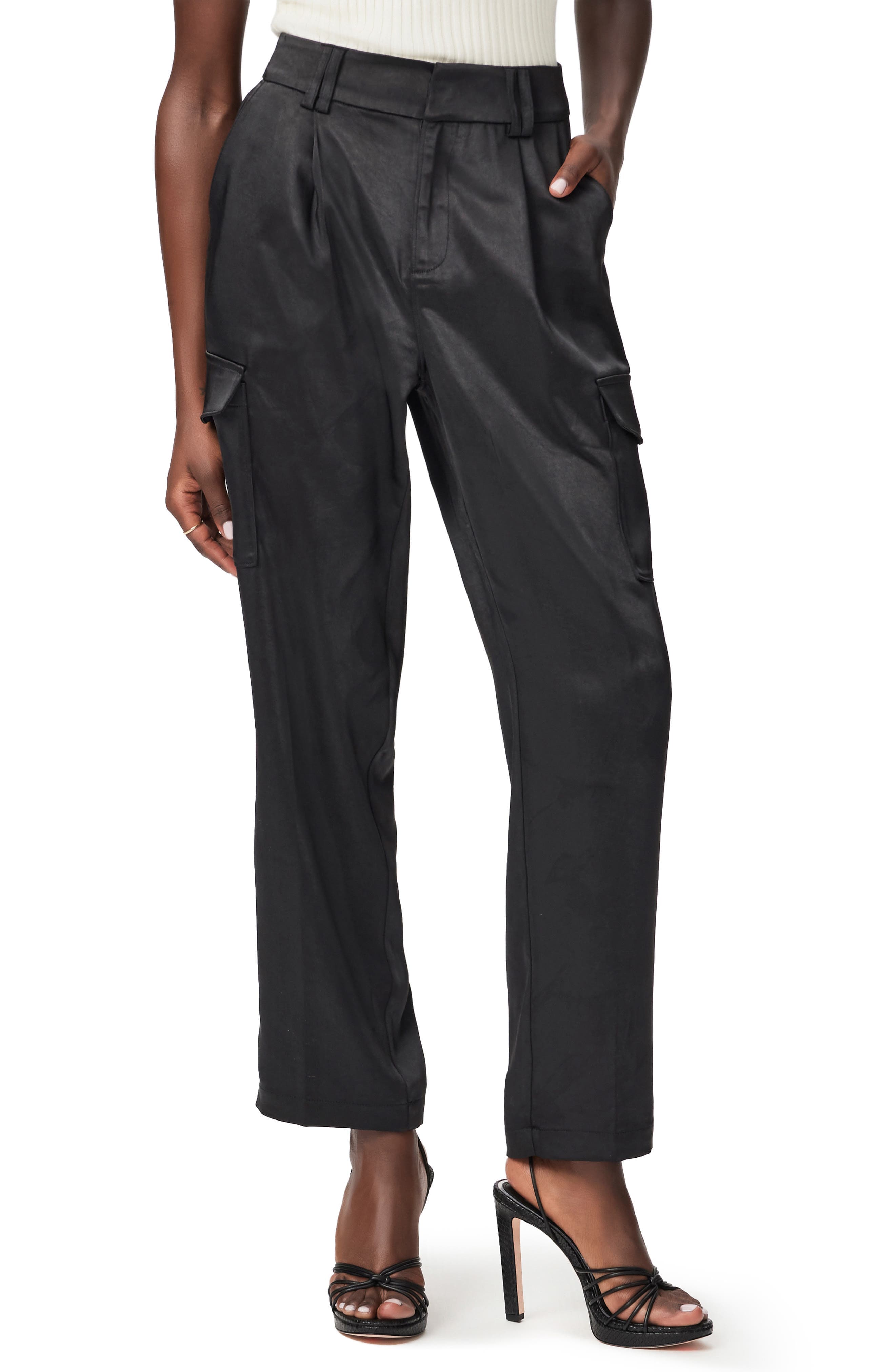 Malika Satin Cargo Pants - image 1