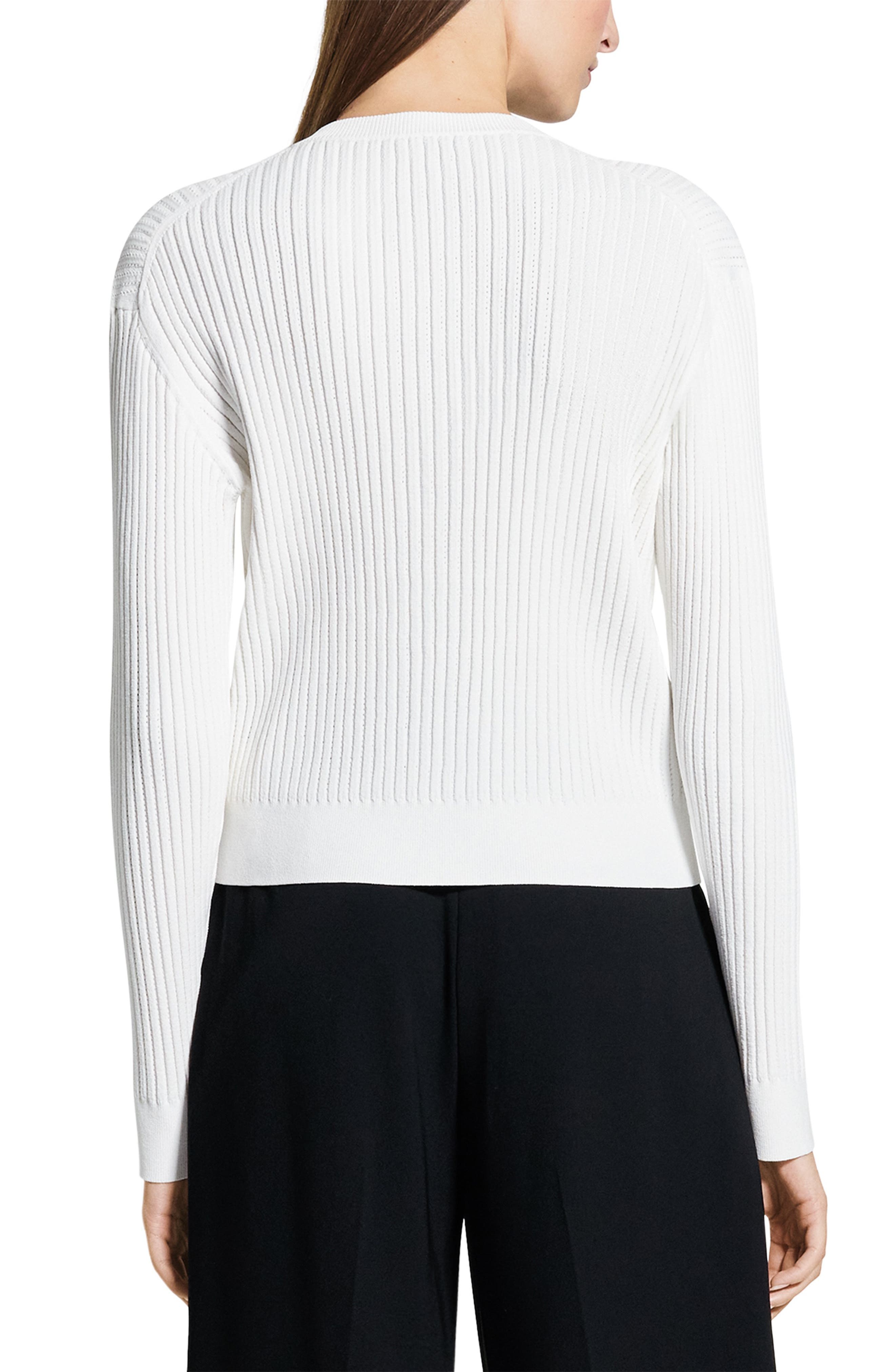 Pointelle Rib Zip Cardigan - image 2