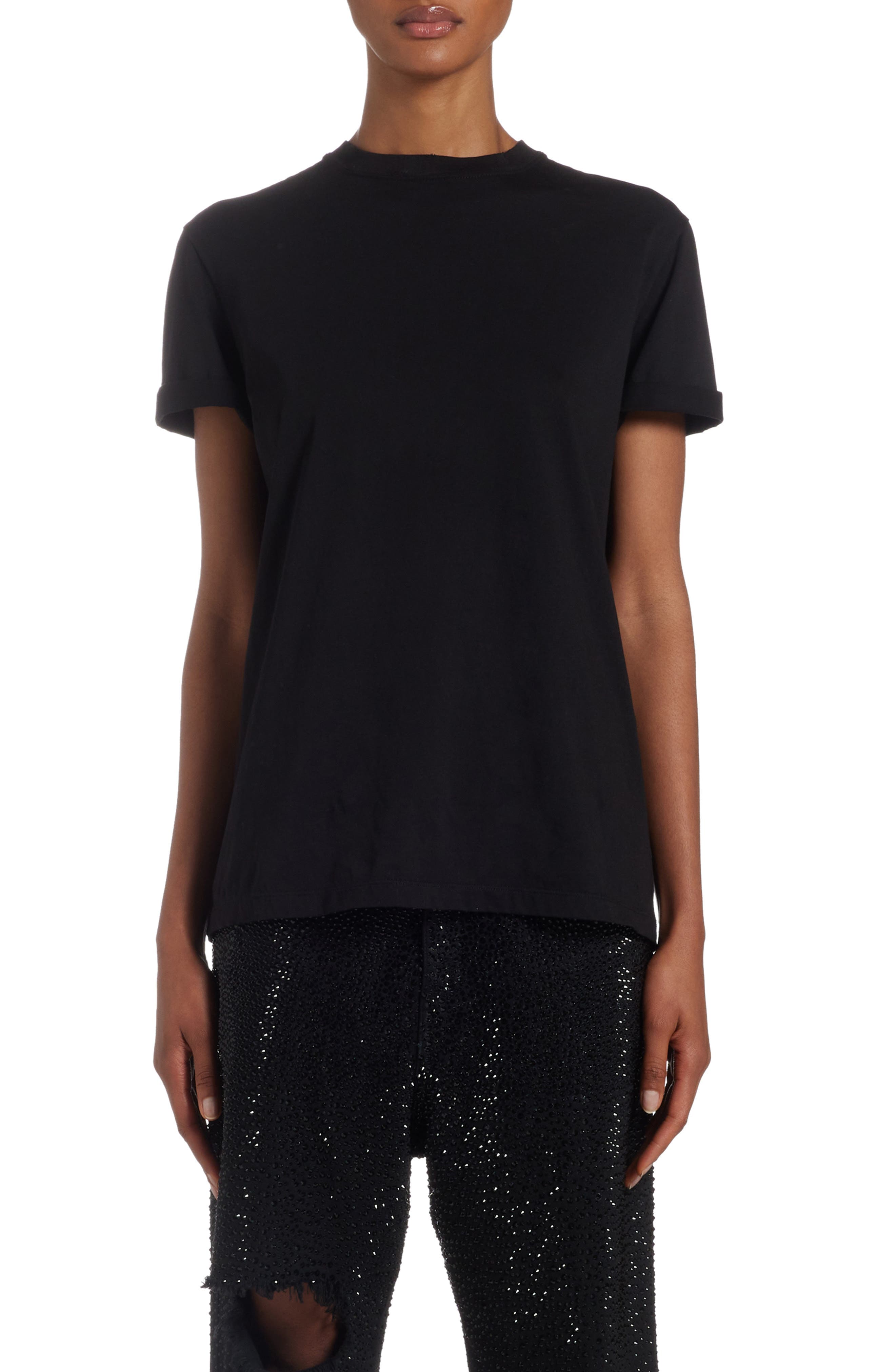 Distressed Slim Fit Cotton Jersey T-Shirt - image 1