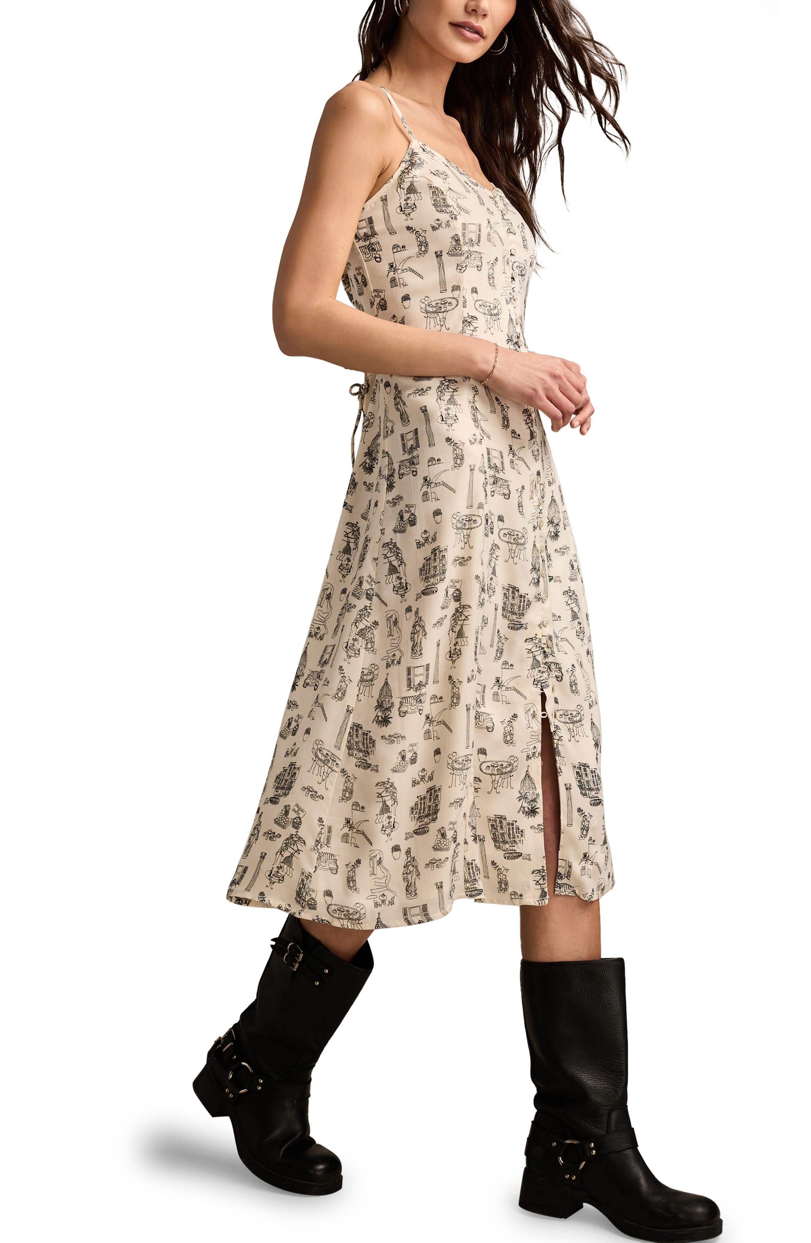 Simone Allover Print A-Line Dress - image 2