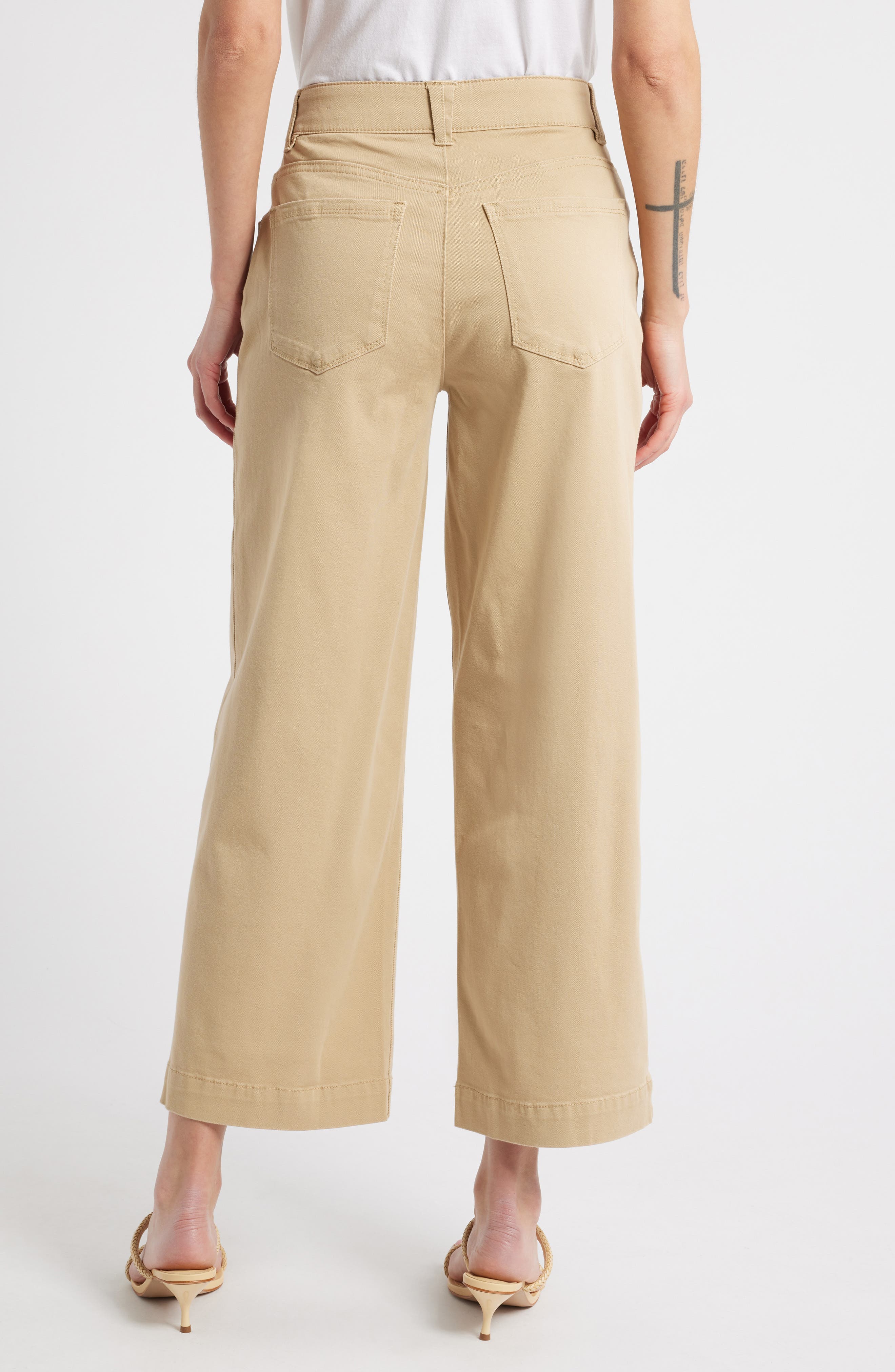 Sam High Waist Ankle Wide Leg Twill Pants - image 4