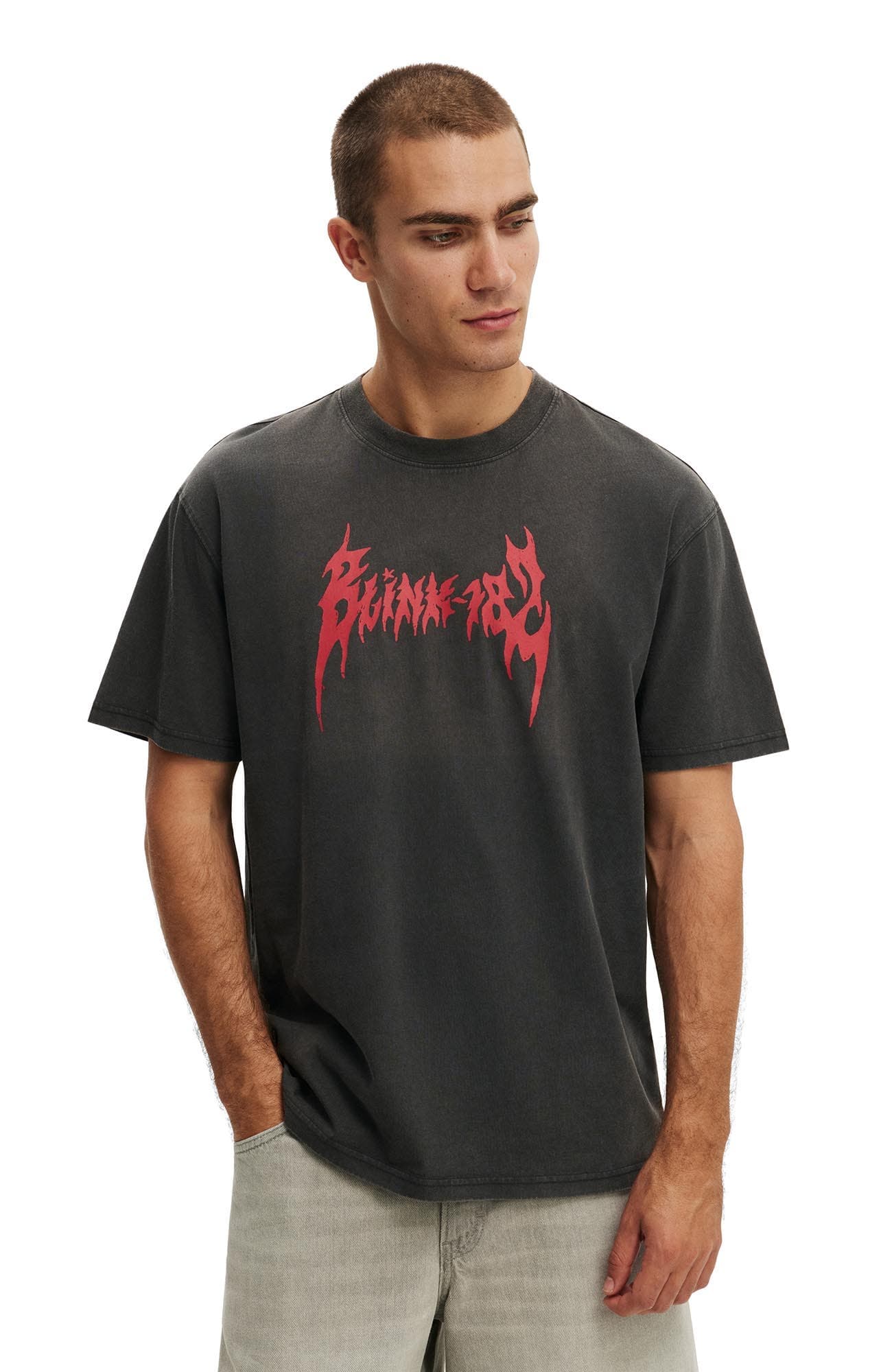 Men's Cropped Fit Music T-Shirt - image 3