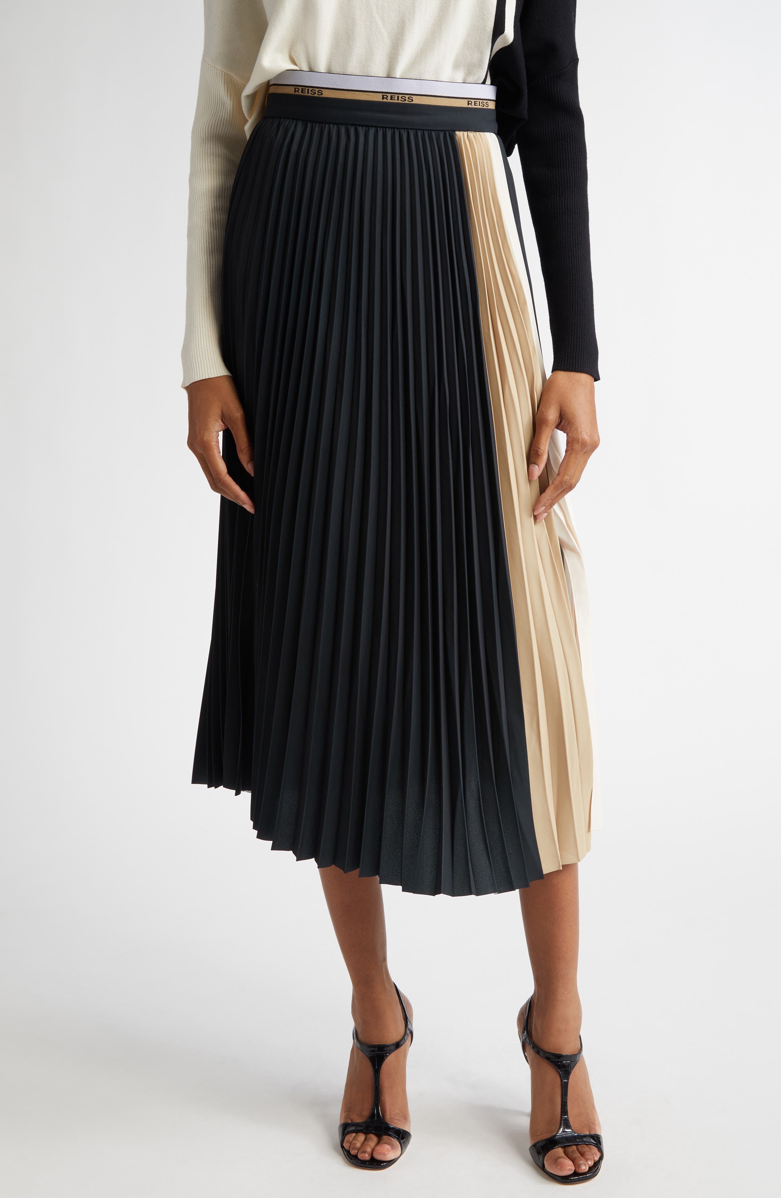 Iris Pleat Maxi Skirt - image 1