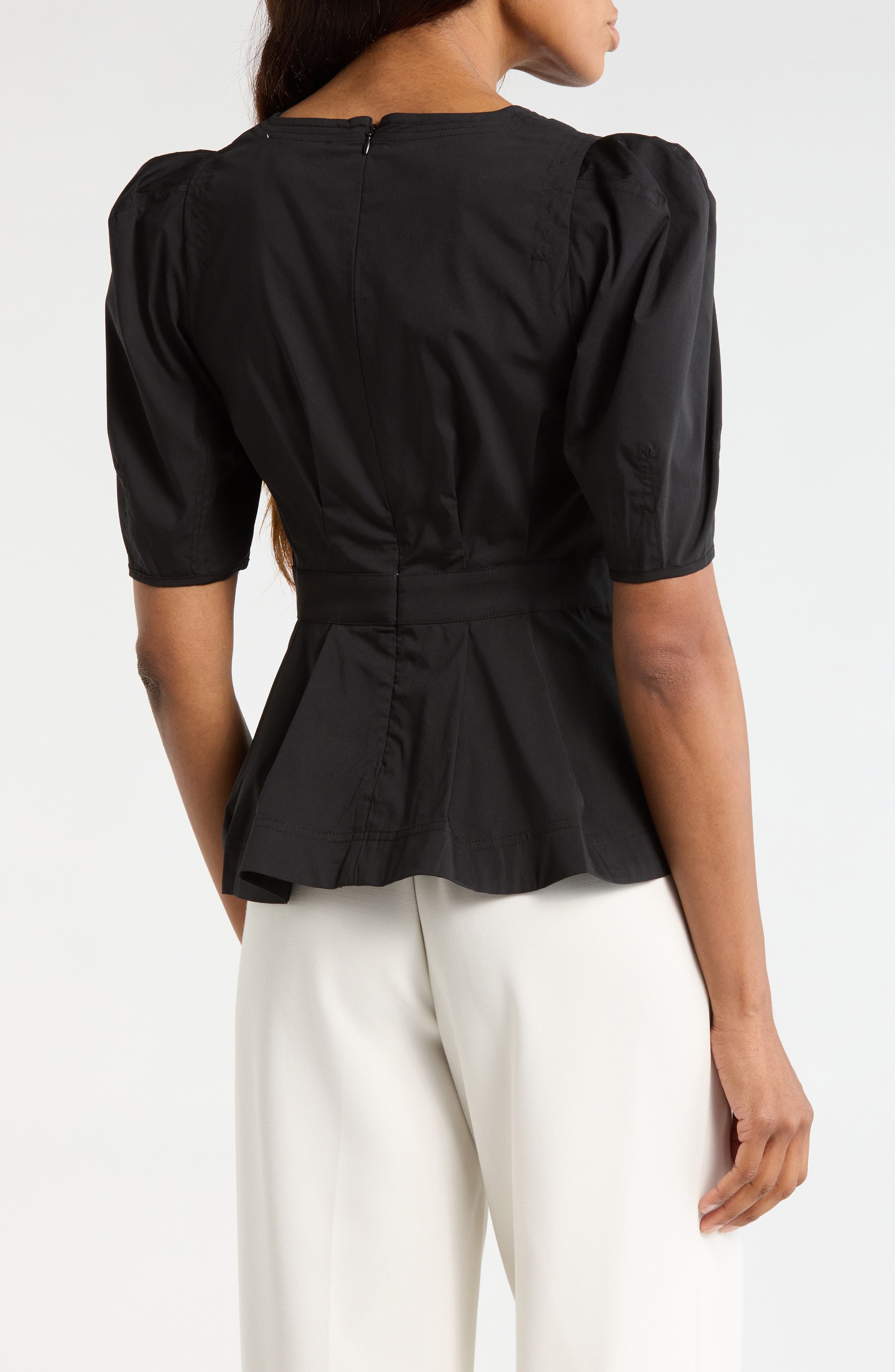 V-Neck Puff Sleeve Top - image 2