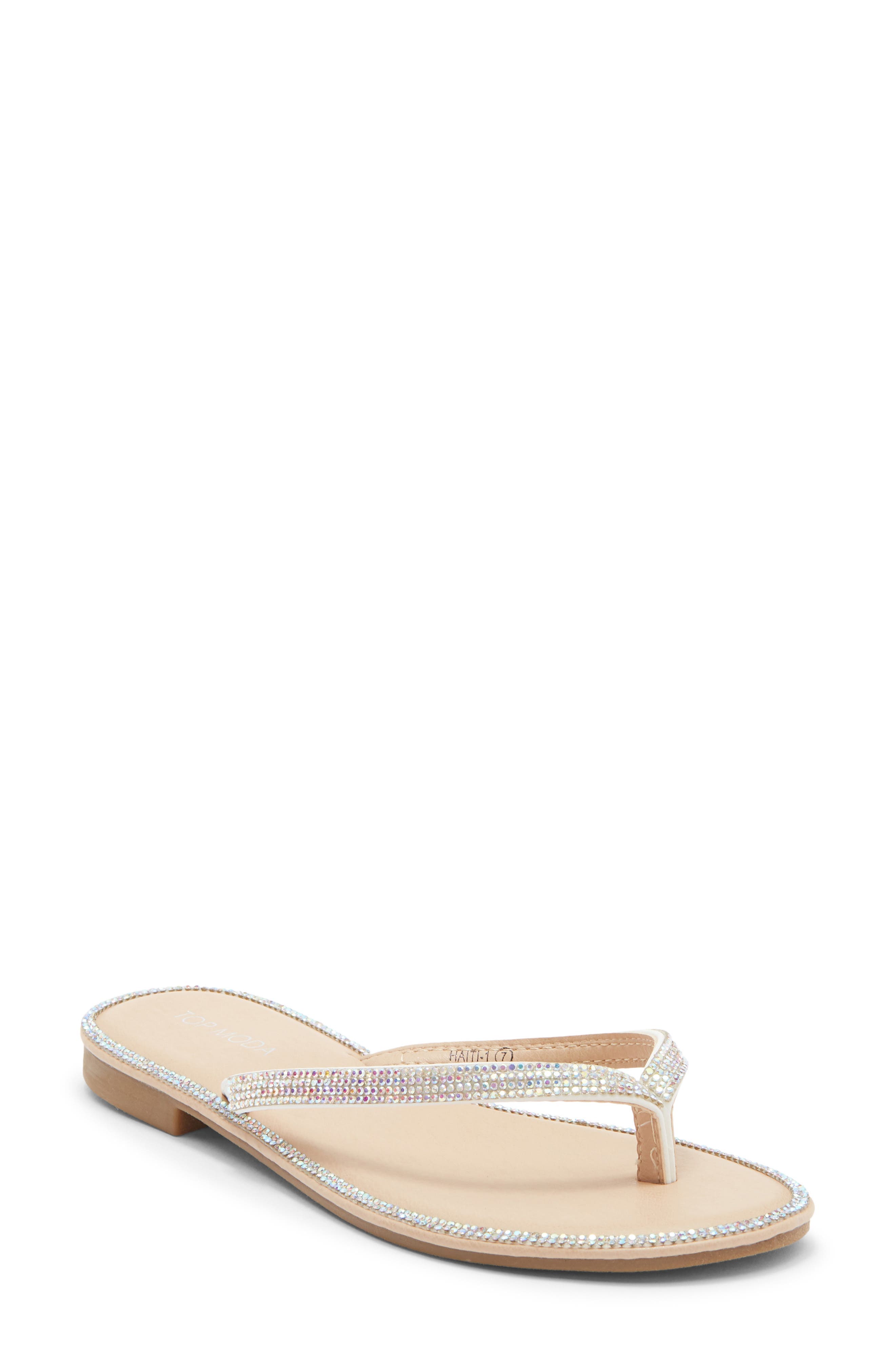 Haiti Rhinestone Embellished Flip Flop - image 3
