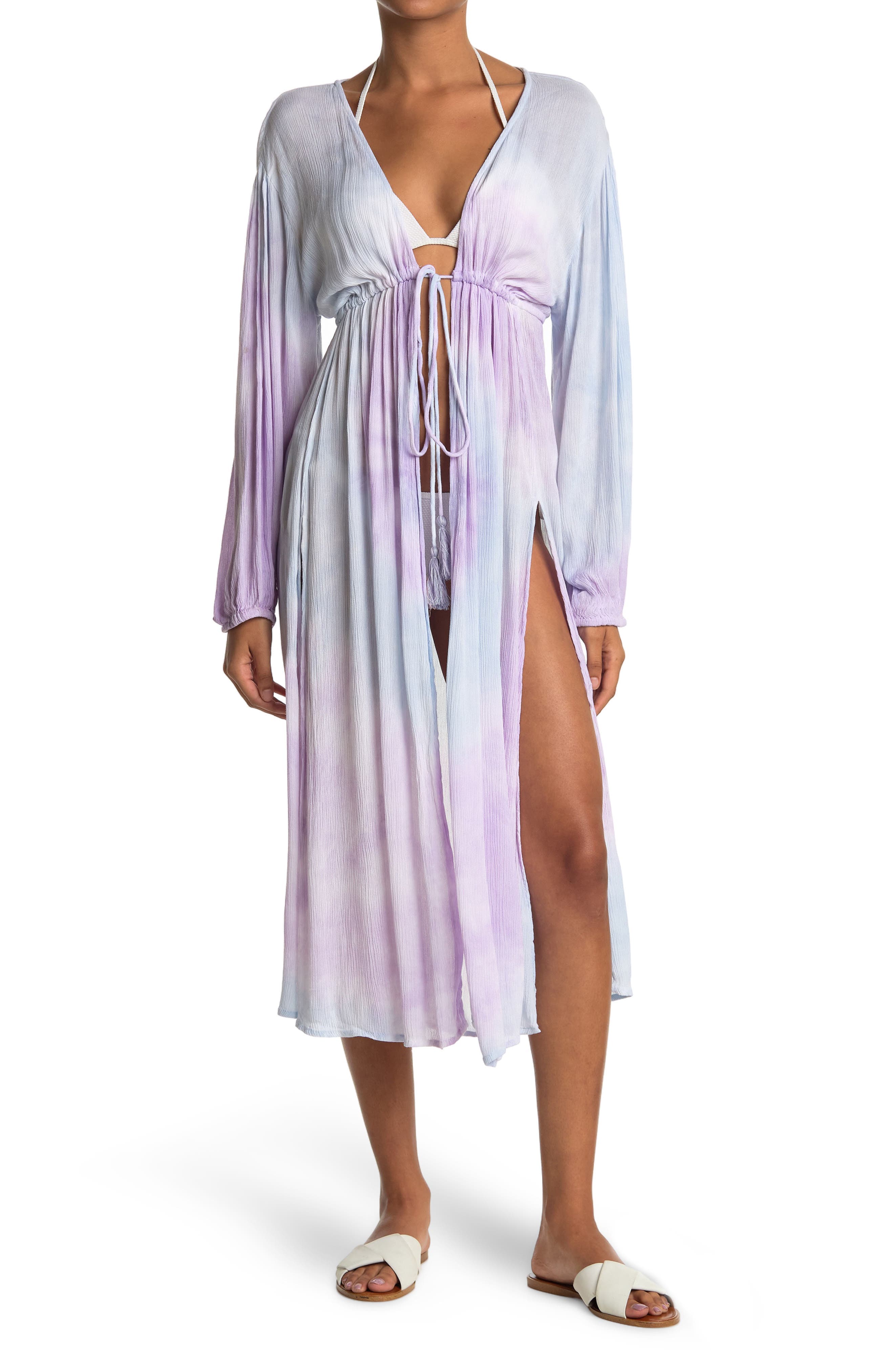 Open Front Tie Dye Cover Up - image 1