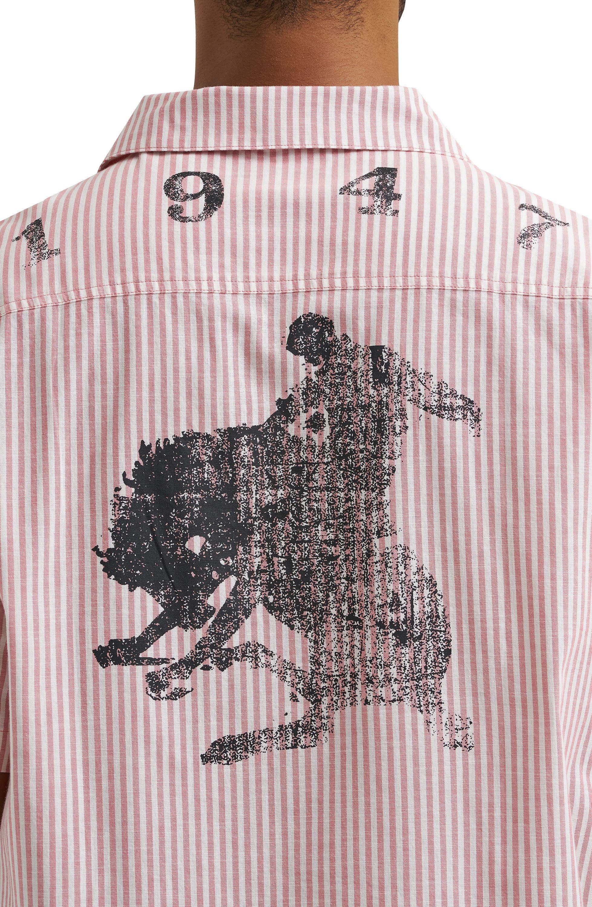 Stripe Graphic Camp Shirt - image 2