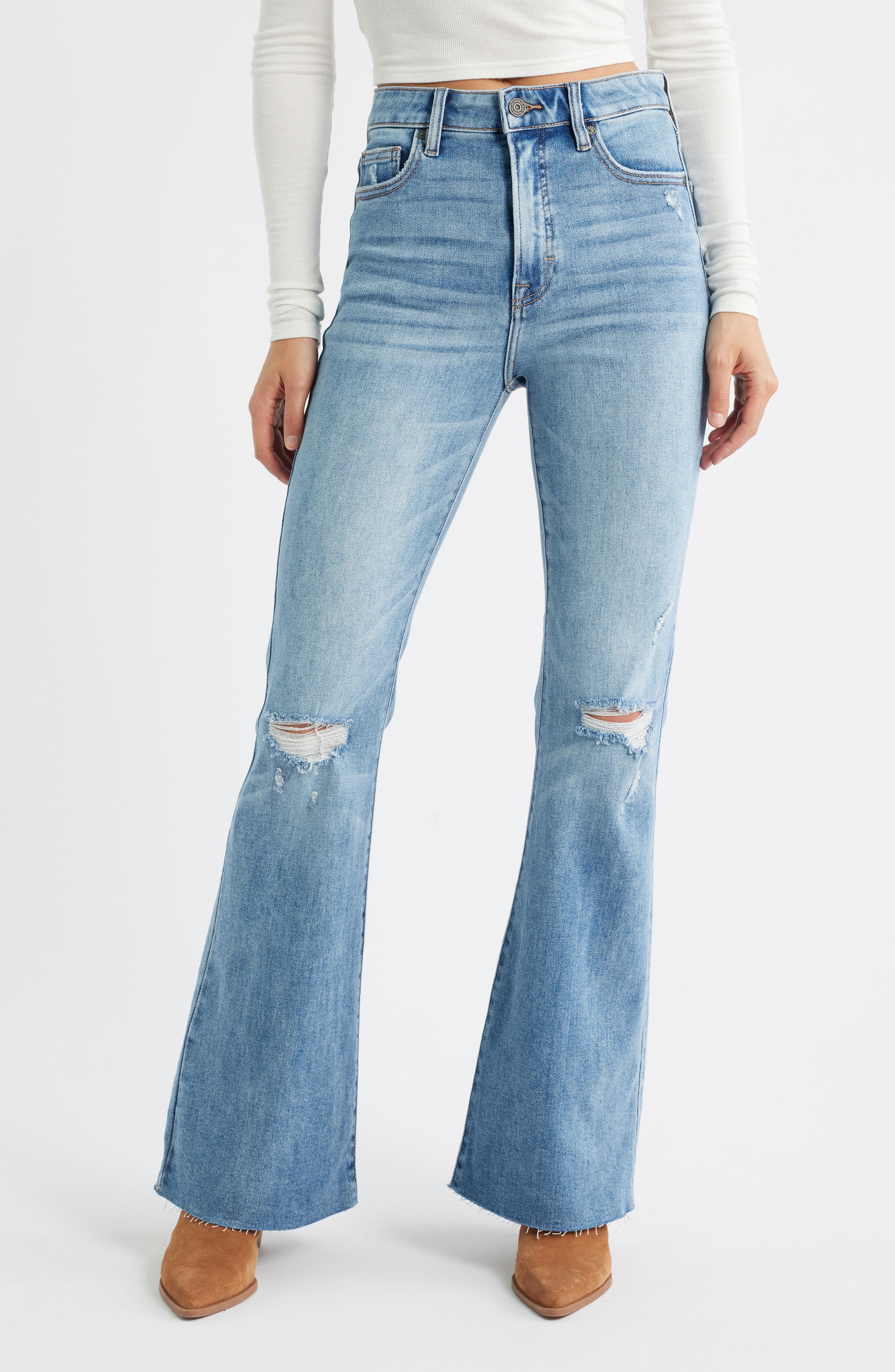 Ripped Flare Jeans - image 1