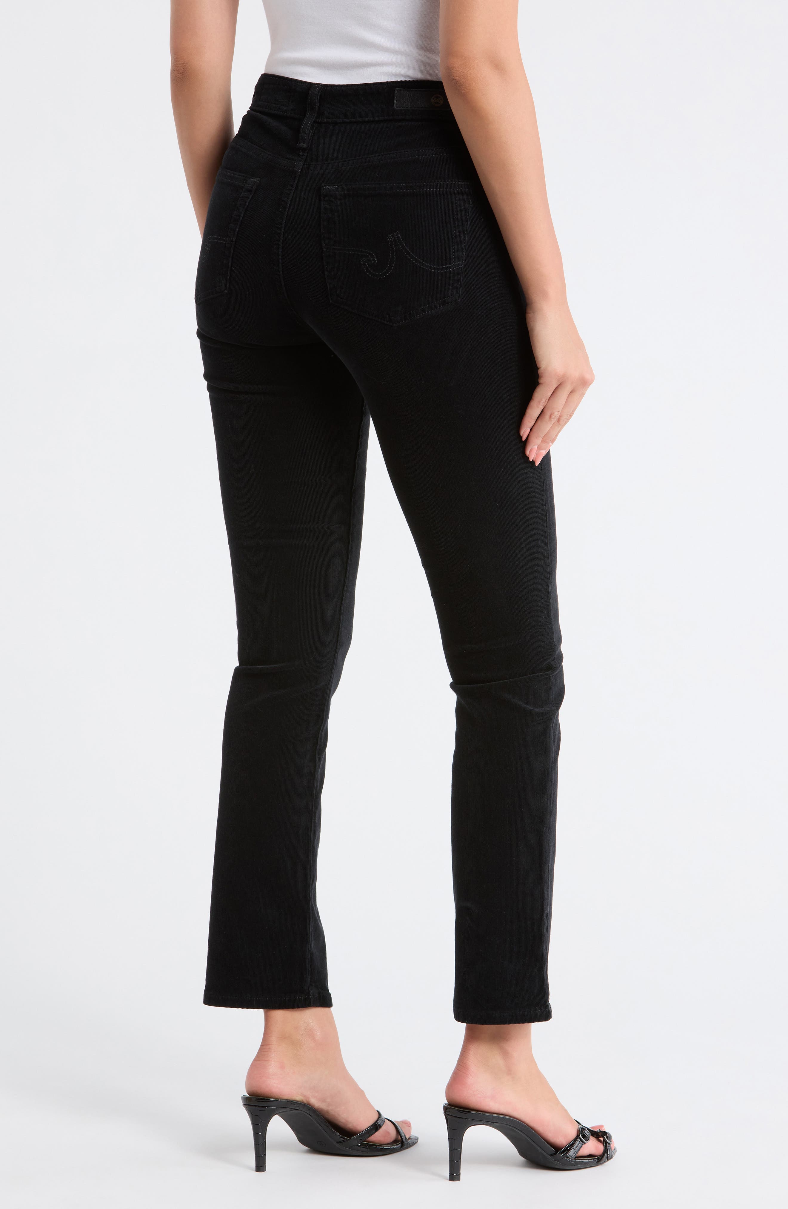 Mari High Waist Slim Ankle Straight Leg Corduroy Pants - image 2