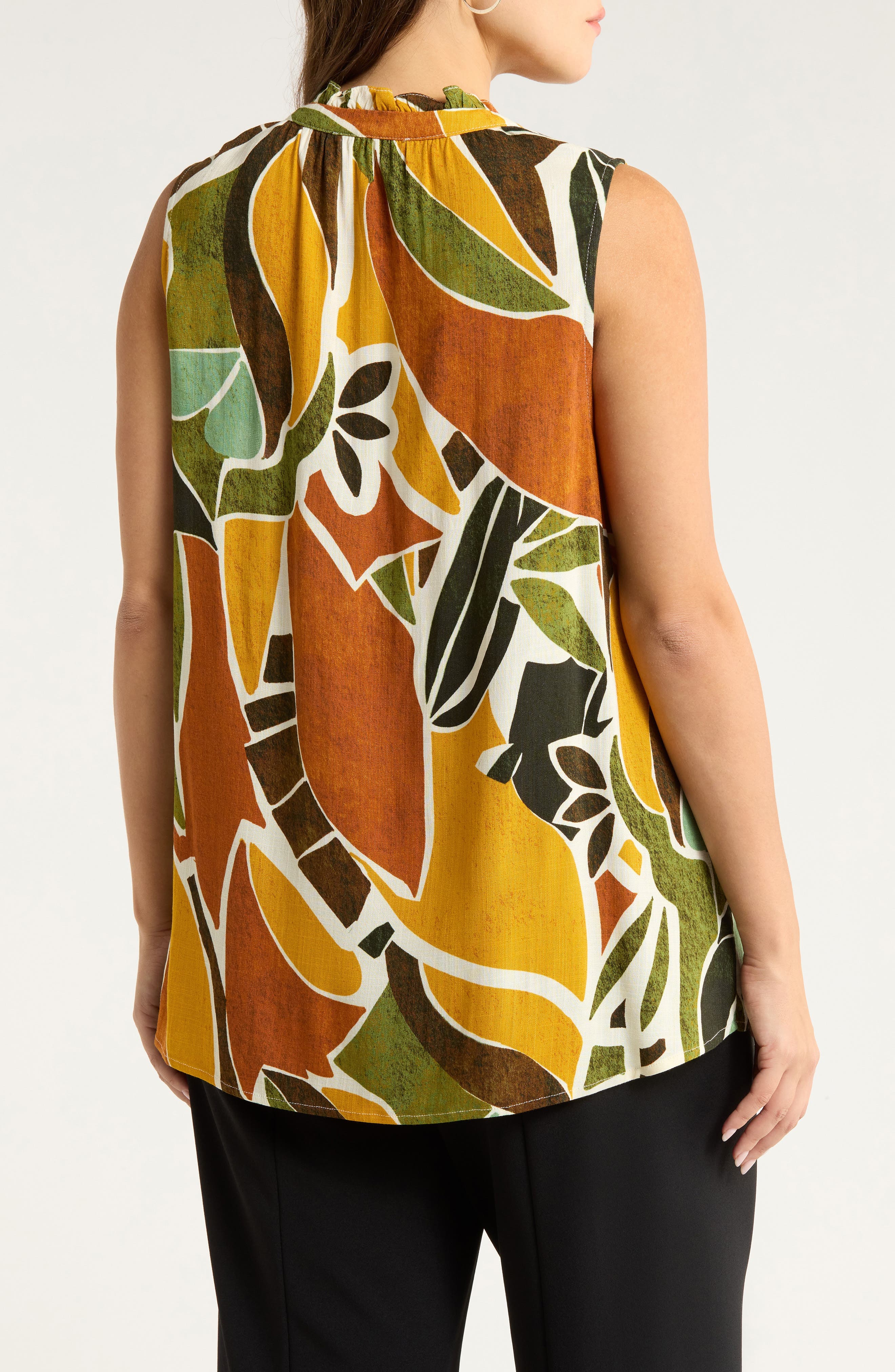 Reina Tropical Print Sleeveless Top - image 2