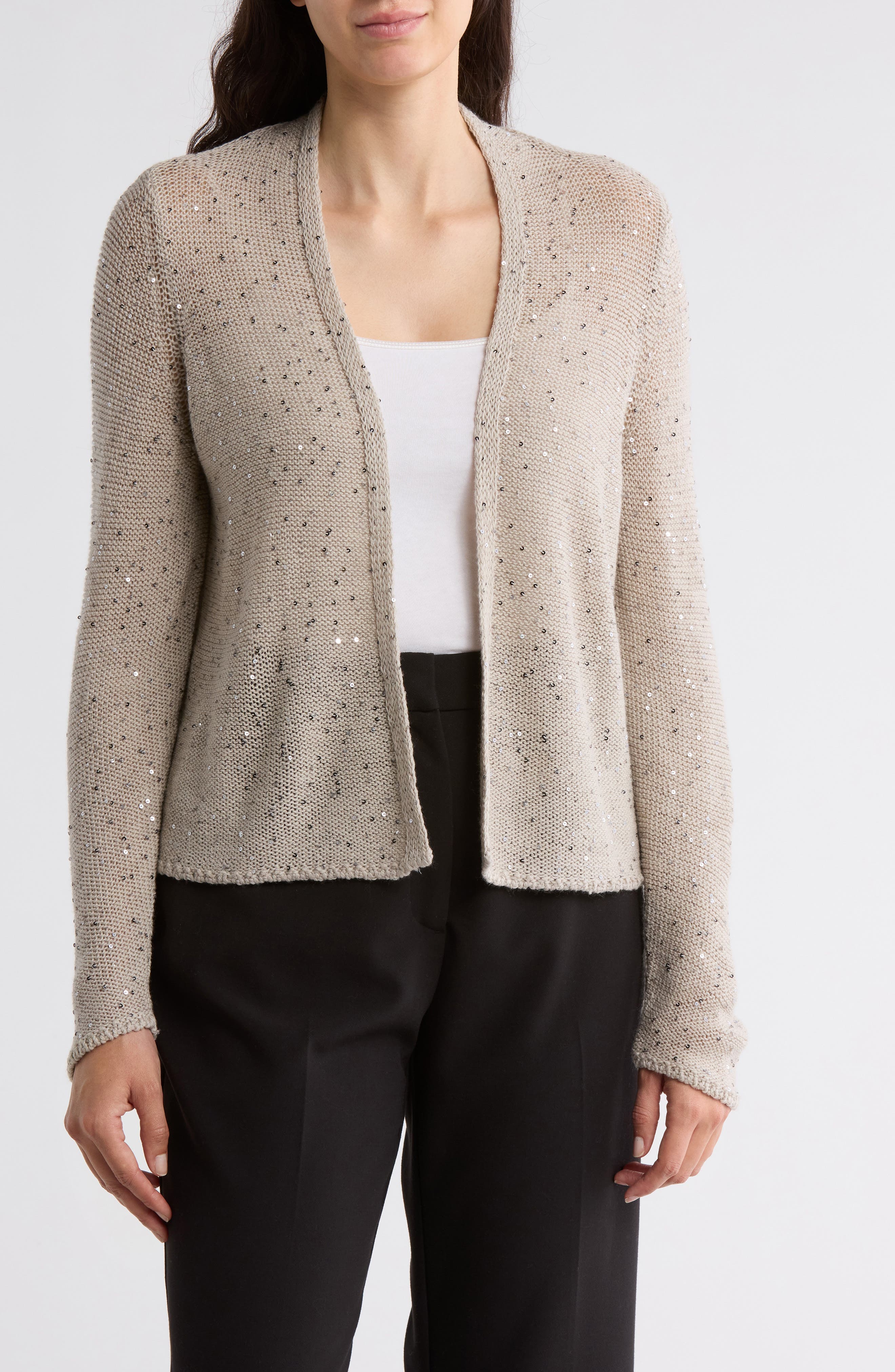 Sequin Merino Wool Cardigan - image 1