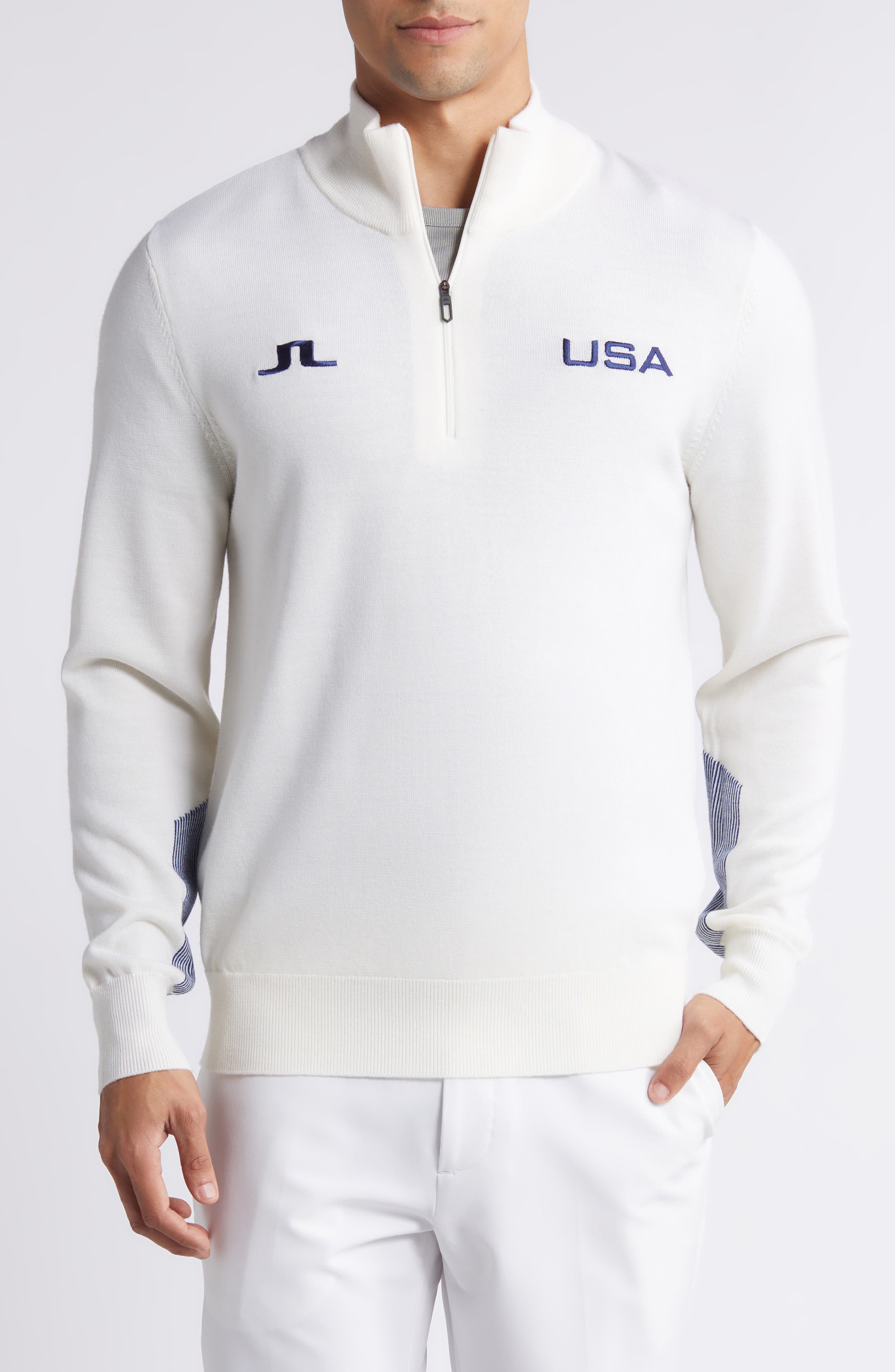Nathaniel Wool Quarter Zip Sweater - image 1