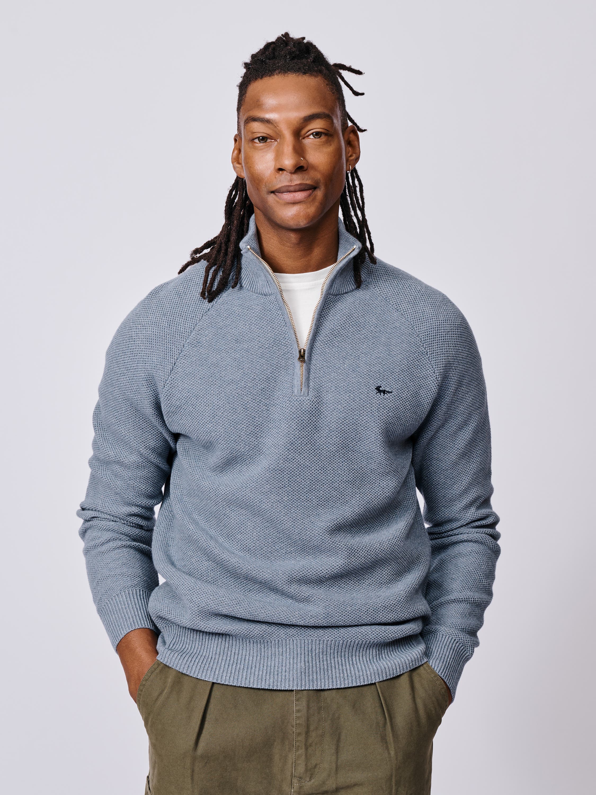 Owmby Long Sleeve Zip Neck Jumper - image 1