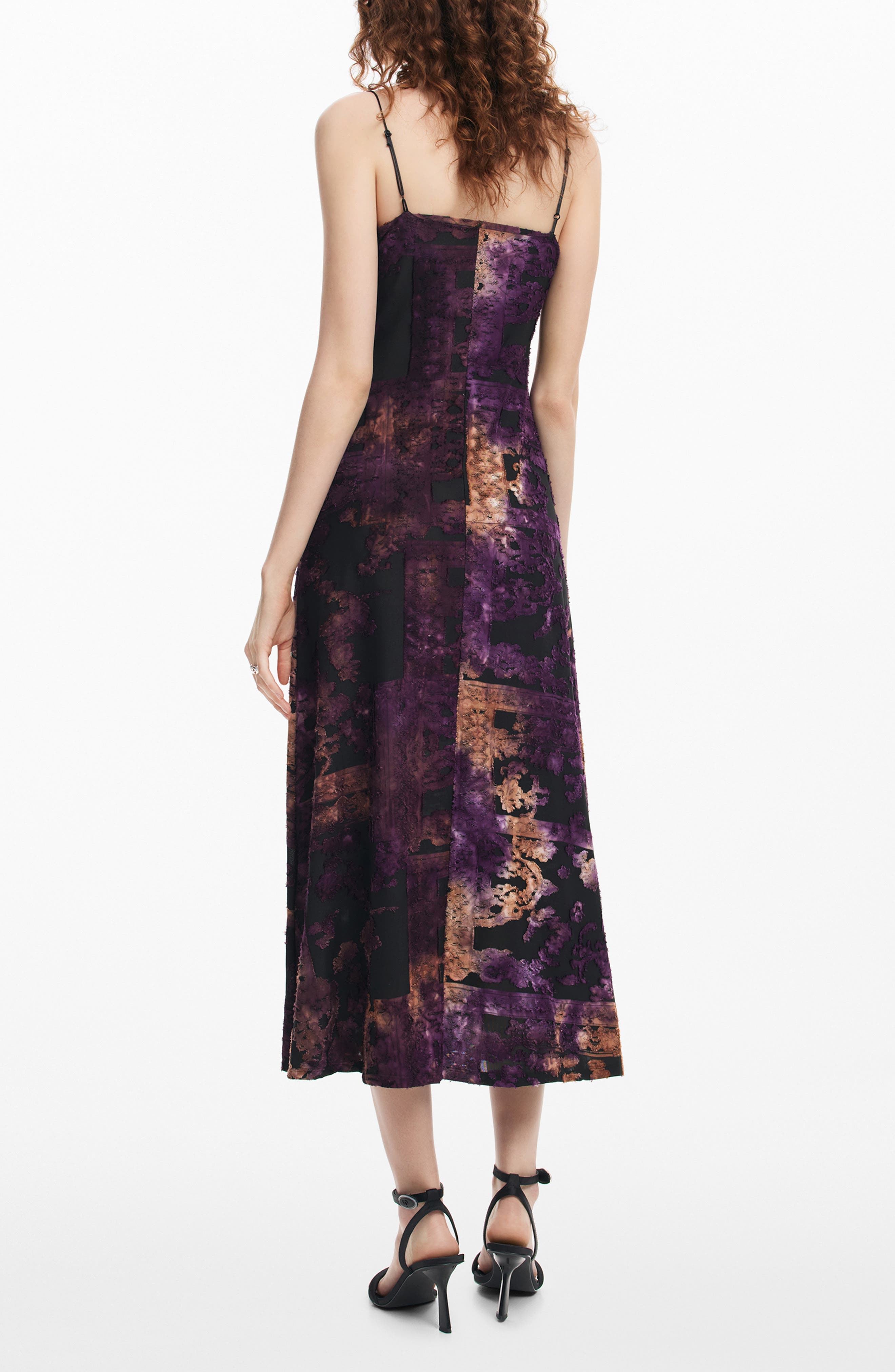 Rosy Velvet Jacquard Dress & Pullover Sweater - image 2