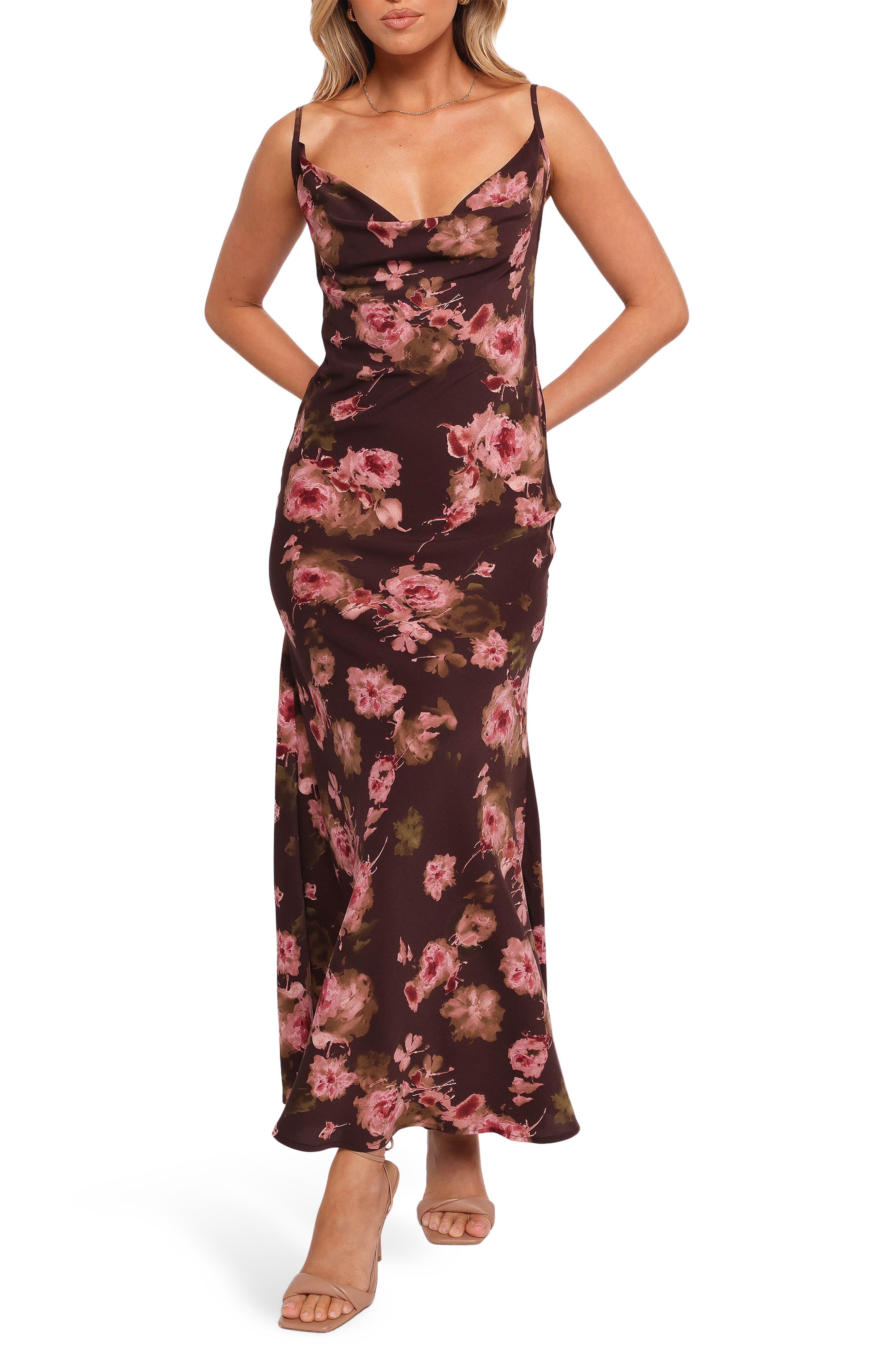 Enya Floral Print Chiffon Maxi Dress - image 1