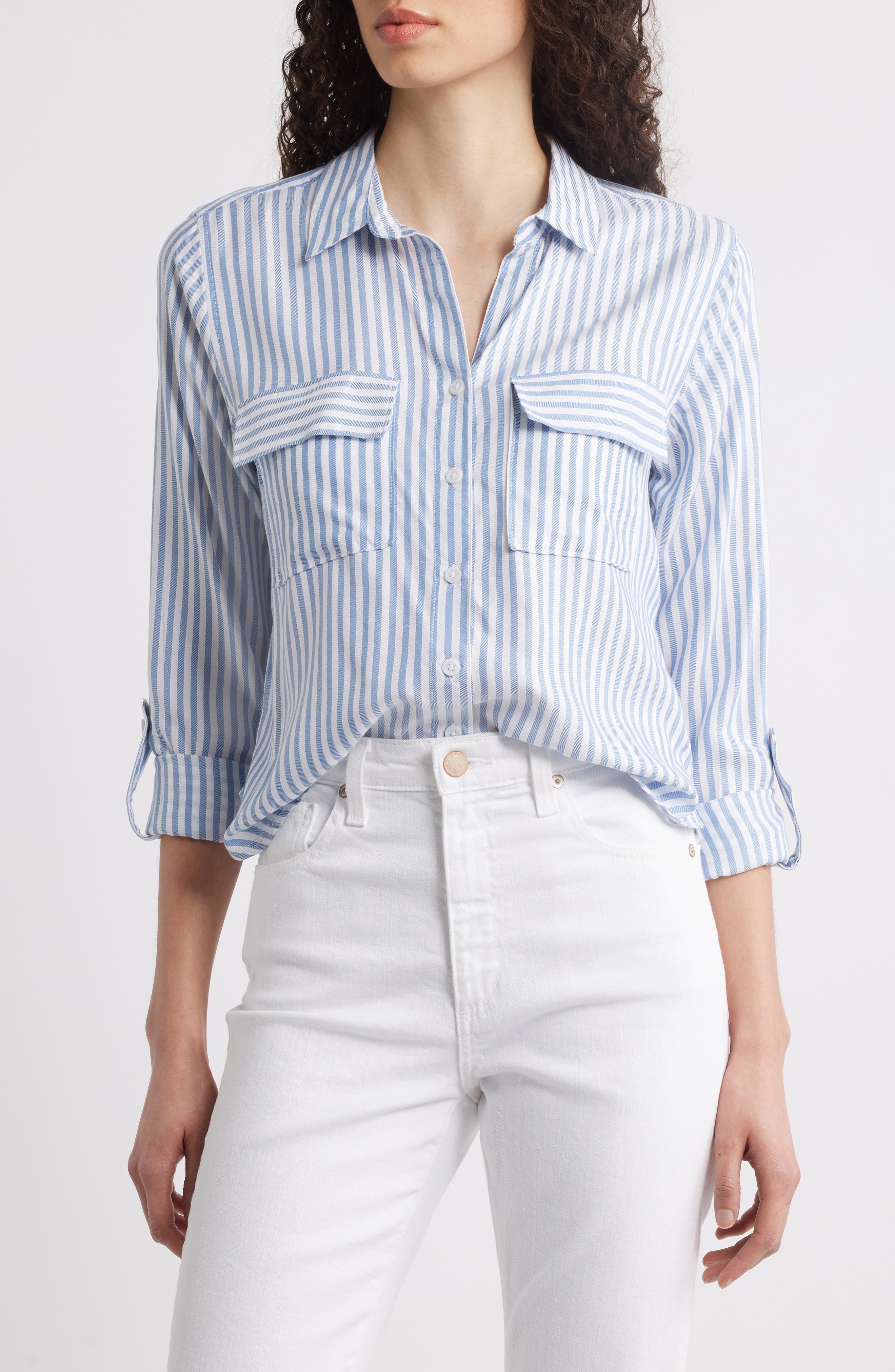 Fallon Crop Button-Up Shirt - image 5