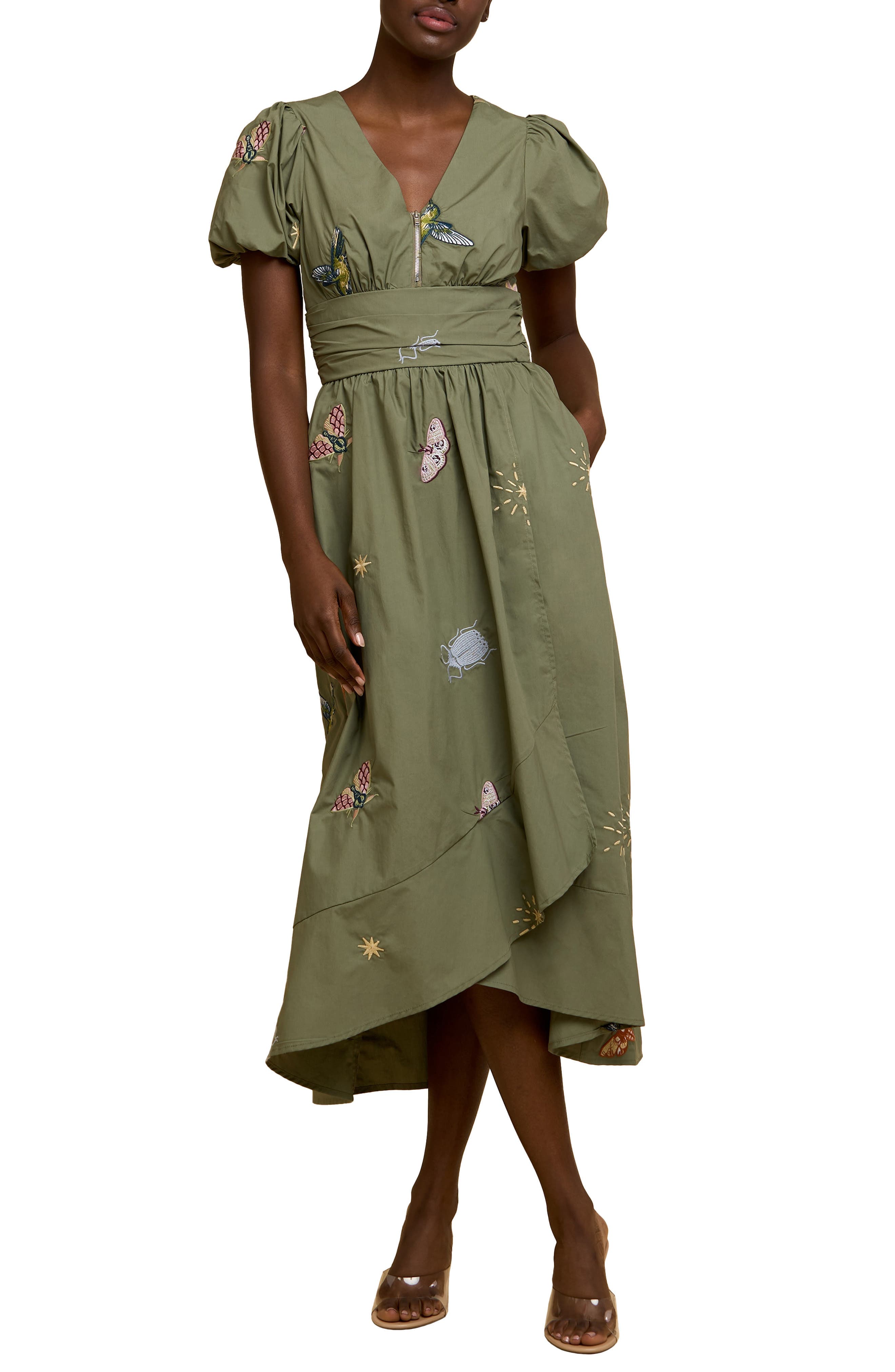 Arya Embroidered Cotton Maxi Dress