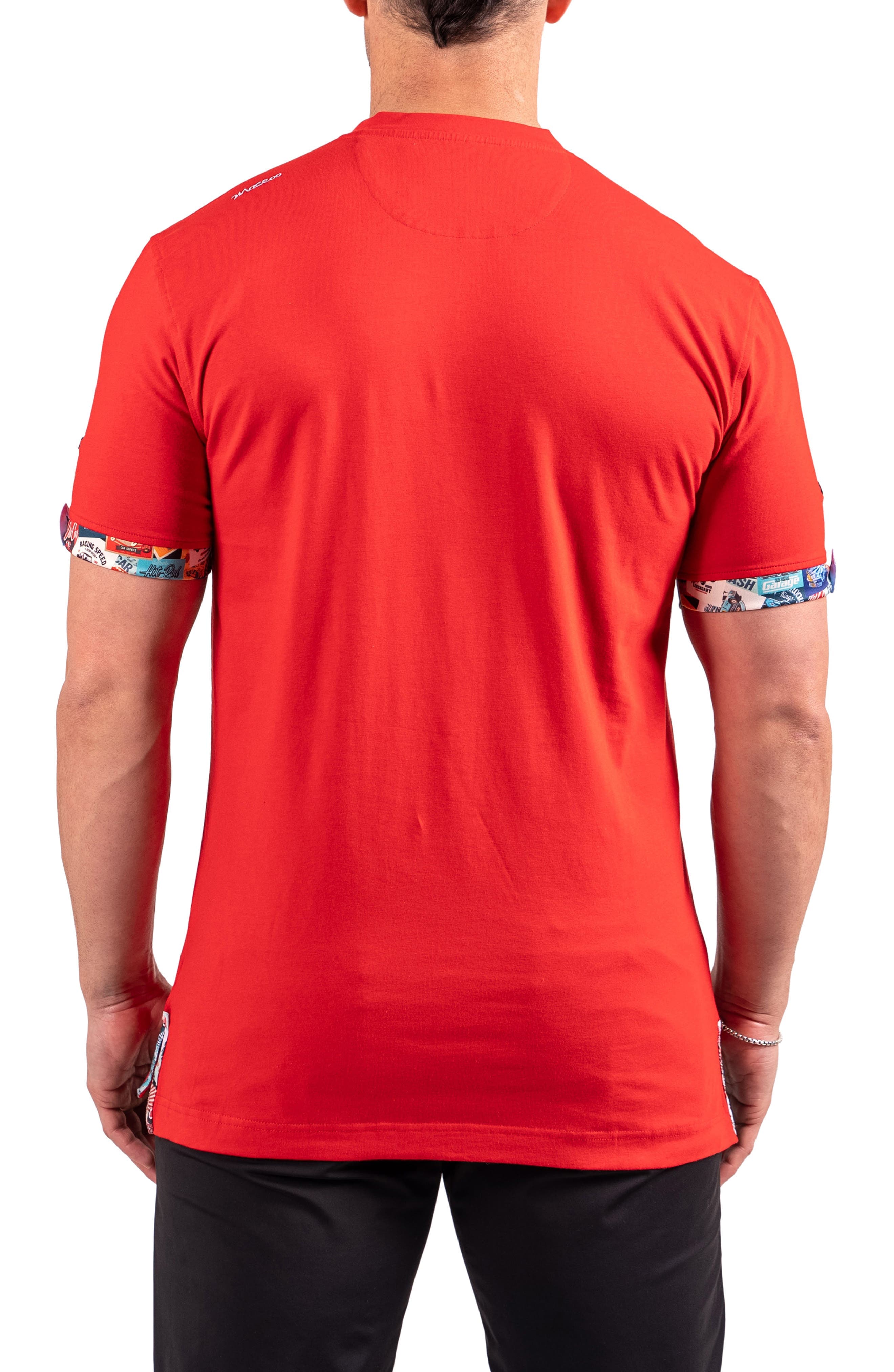Vivaldi Scarlet Red V-Neck Cotton T-Shirt - image 2