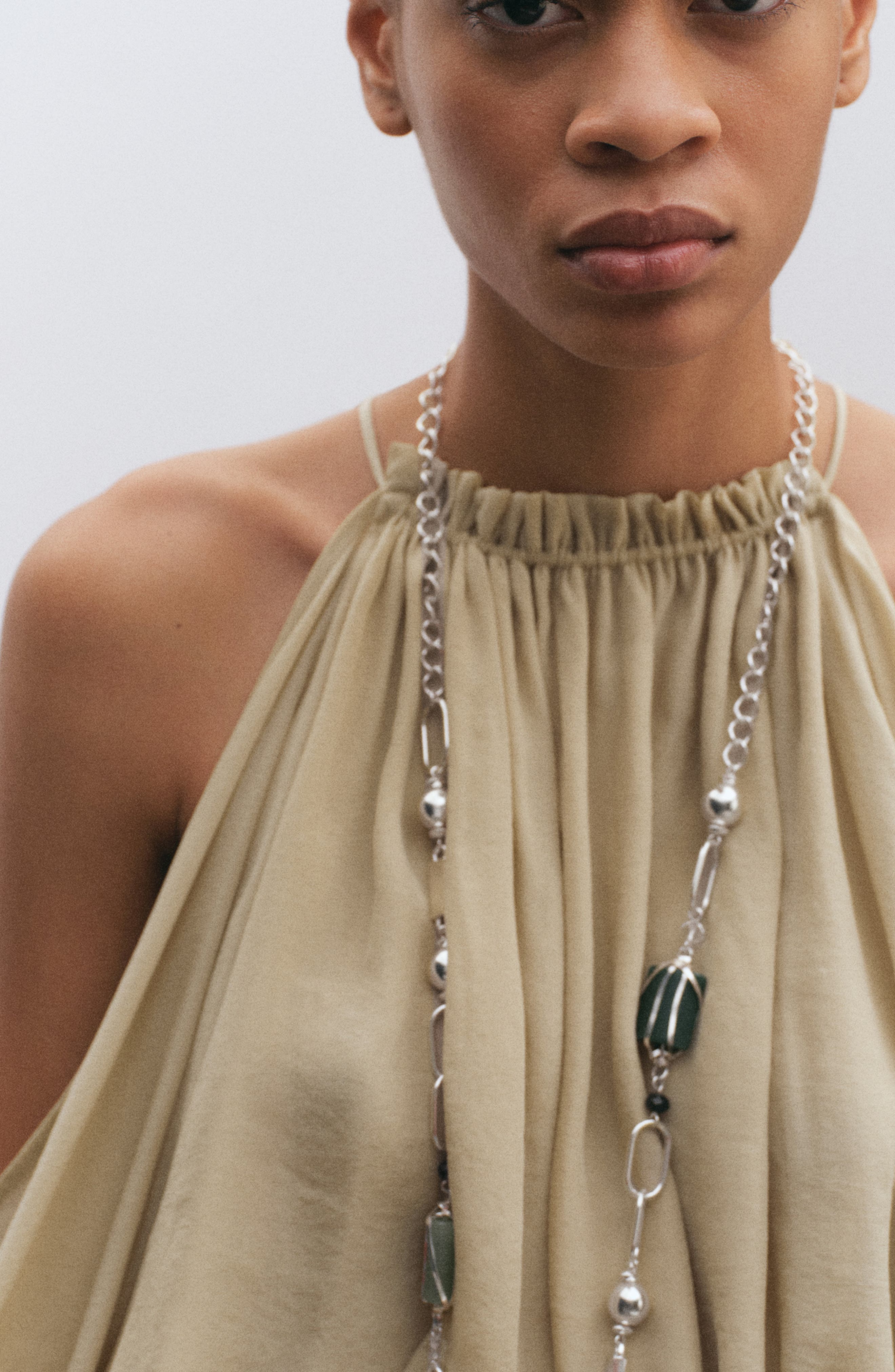 Cold Shoulder Bubble Hem Top - image 2