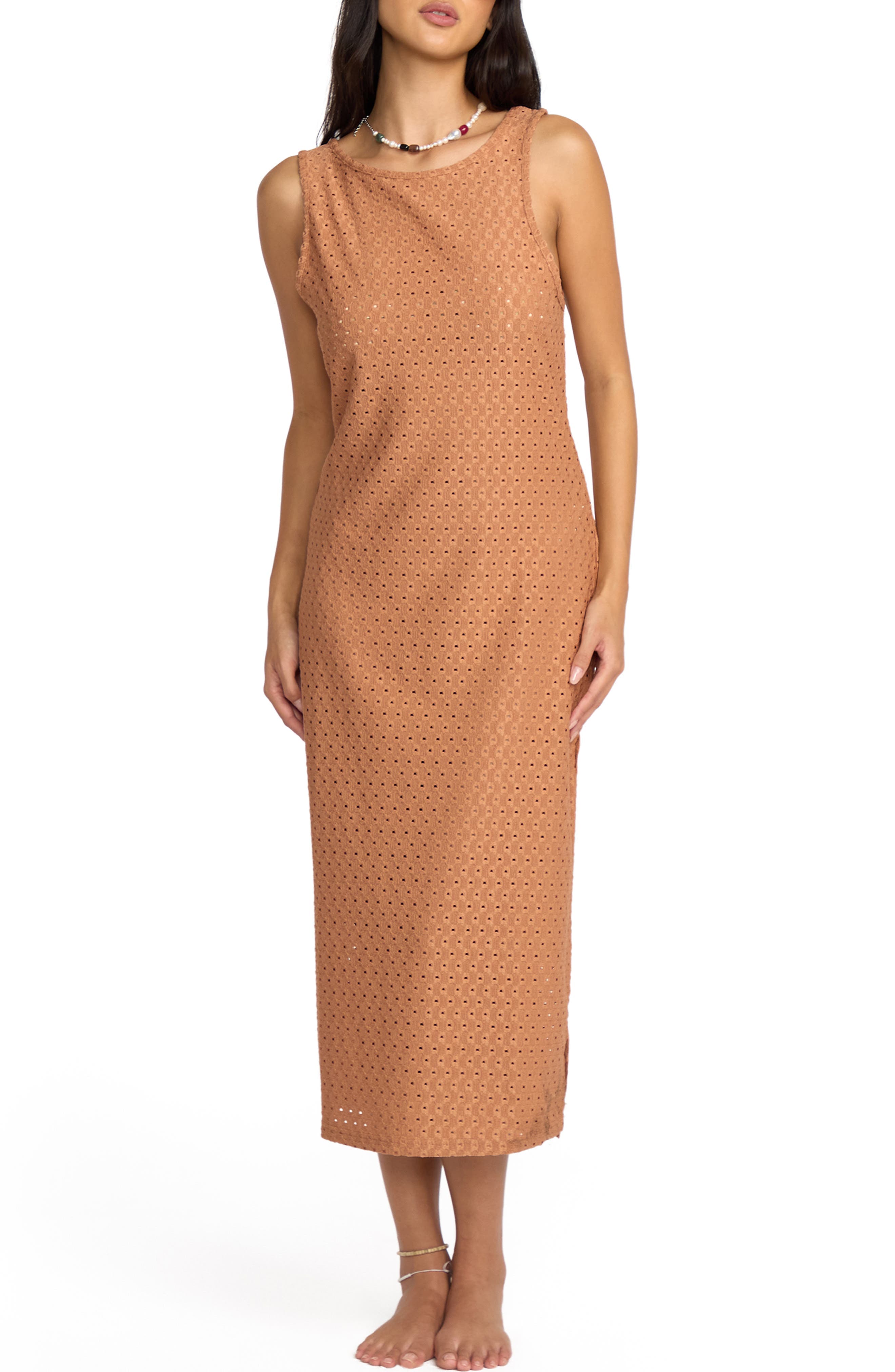 Eyelet Cover-Up Midi Dress - image 3