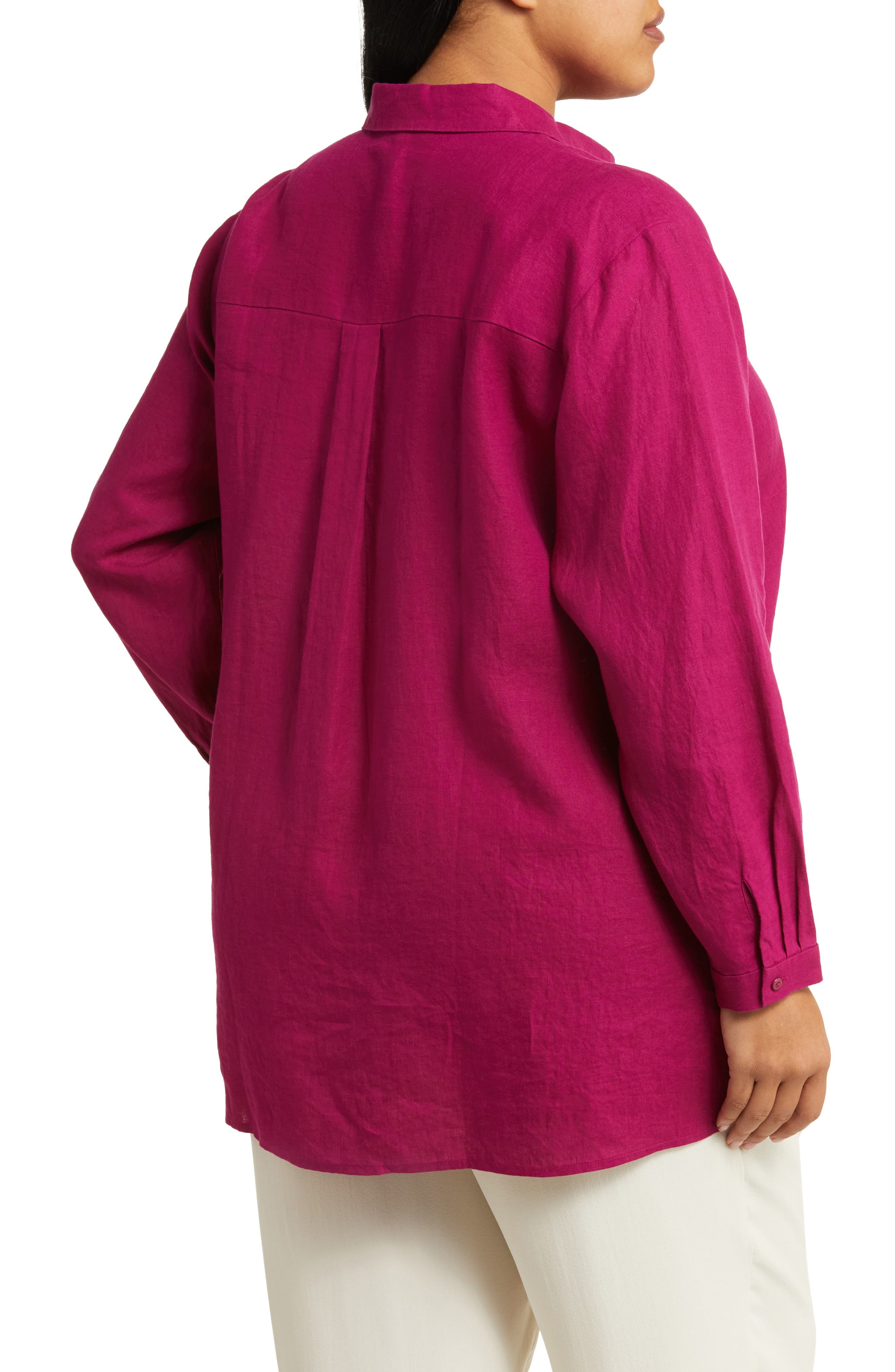 Classic Easy Organic Linen Button-Up Shirt - image 2