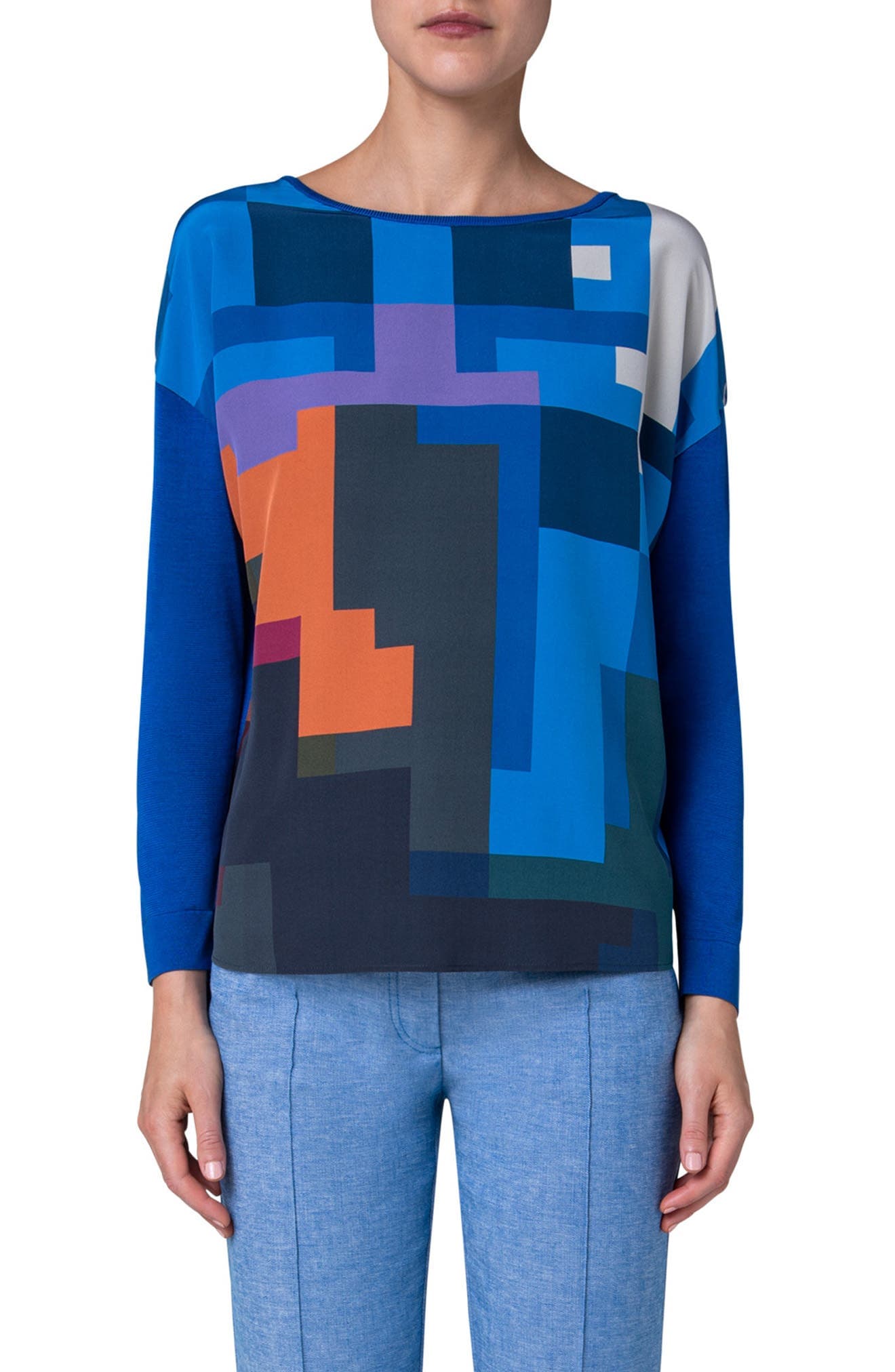 Flowers at Home Silk Sweater - image 1
